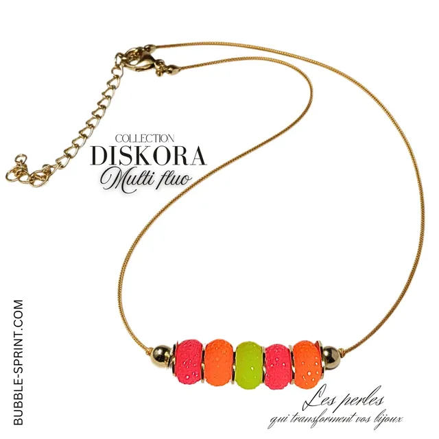 ARTSHOP DISKORA Multicolore Fluo collier kit à monter