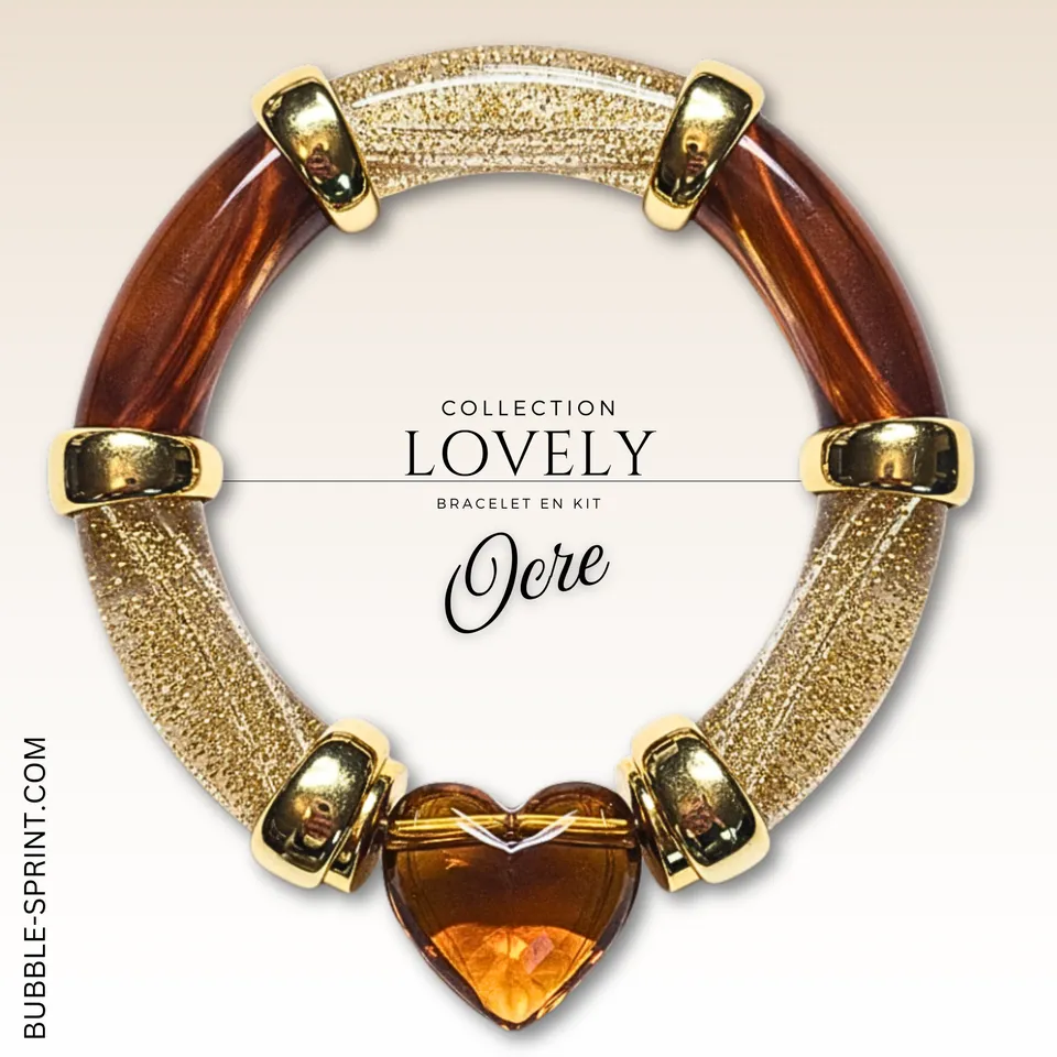 ARTSHOP Bijoux en KITS LOVELY Ocre Kit Bracelet Acrylique