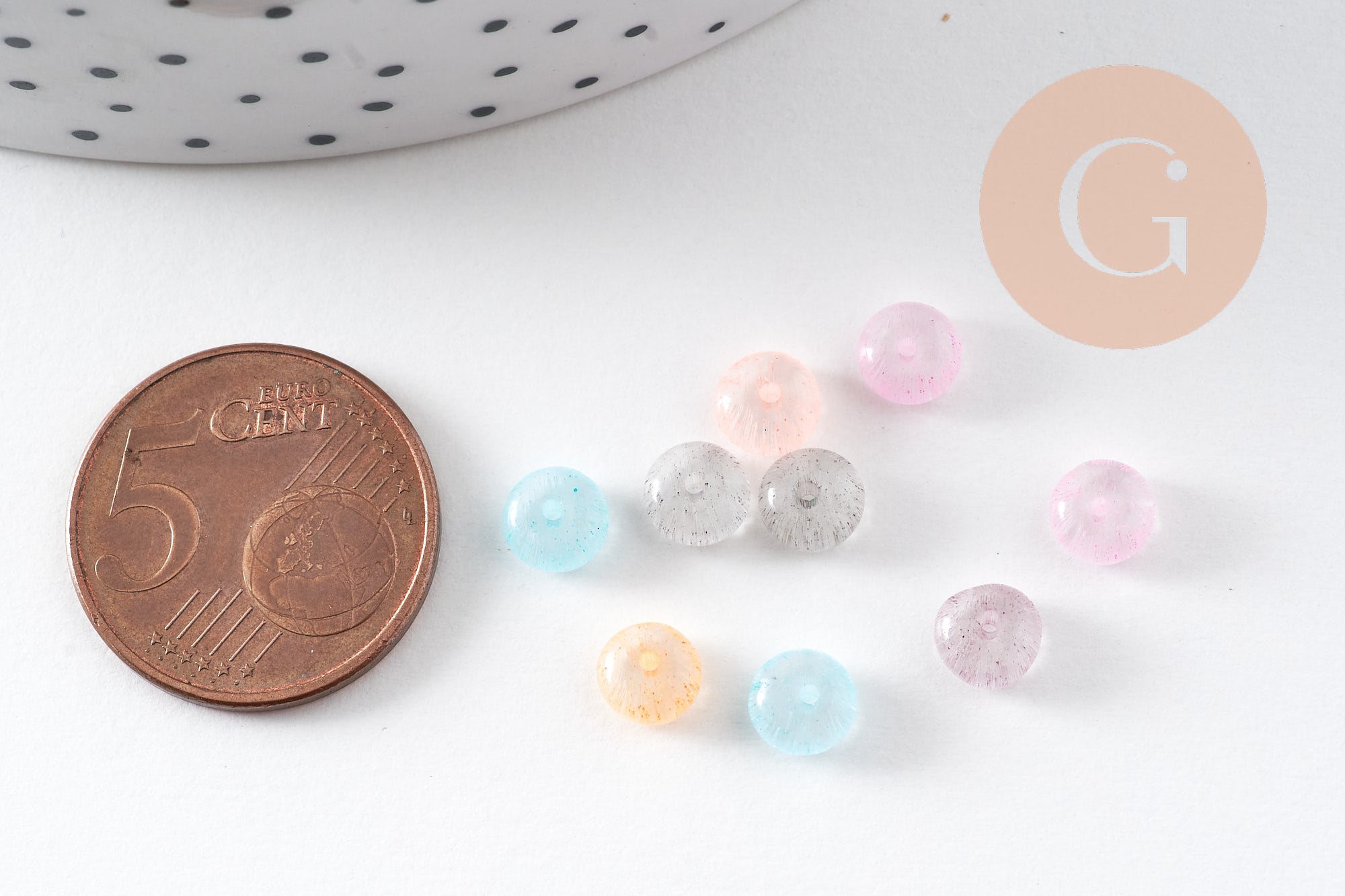 Gingerlily G10883 perles rocaille rondelle pastel 6mm 10gr