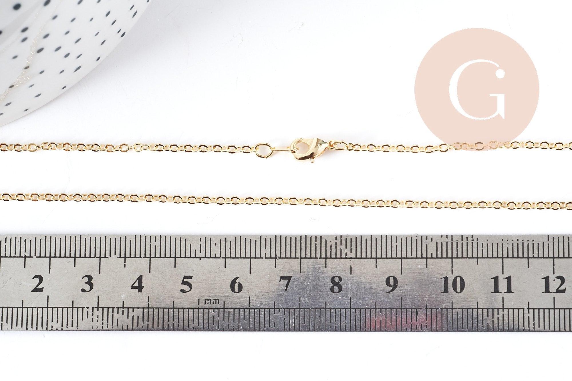 Gingerlily Chaîne collier forçat dorée 16K 39cm 1.5mm x1