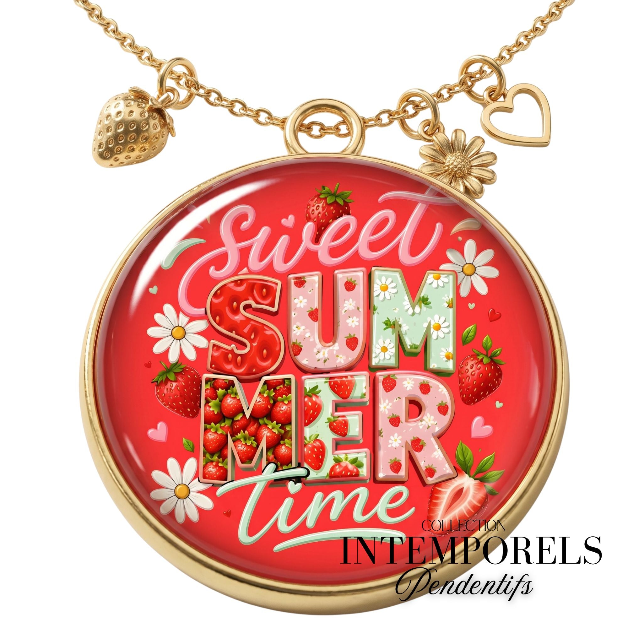 ARTSHOP Intemporel 108 pendentif summer plaqué or x1