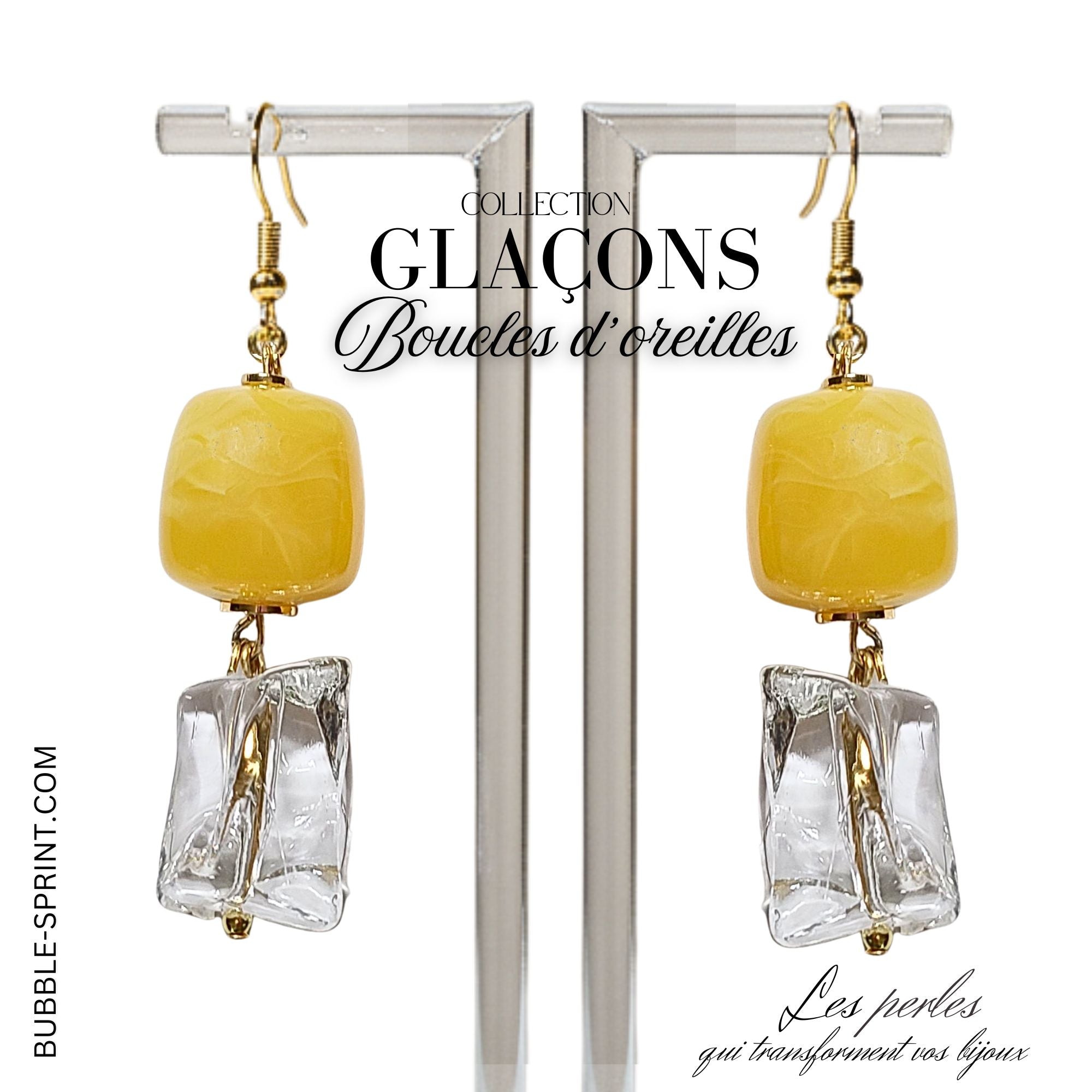 ARTSHOP Glaçons boucles d'oreilles kit rose ancien