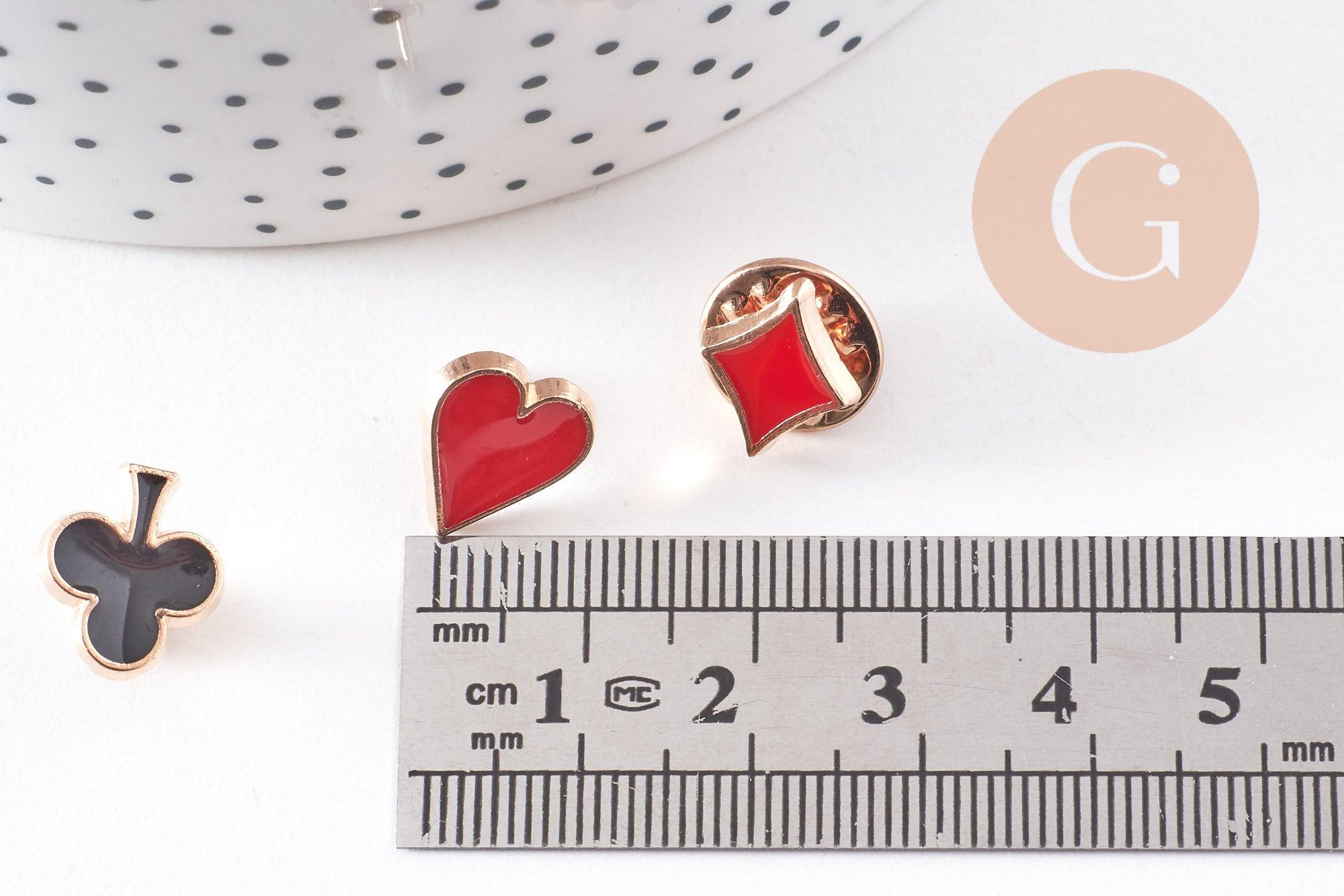 Gingerlily Carte G10162 broche pin's pique zamac doré 12mm x1