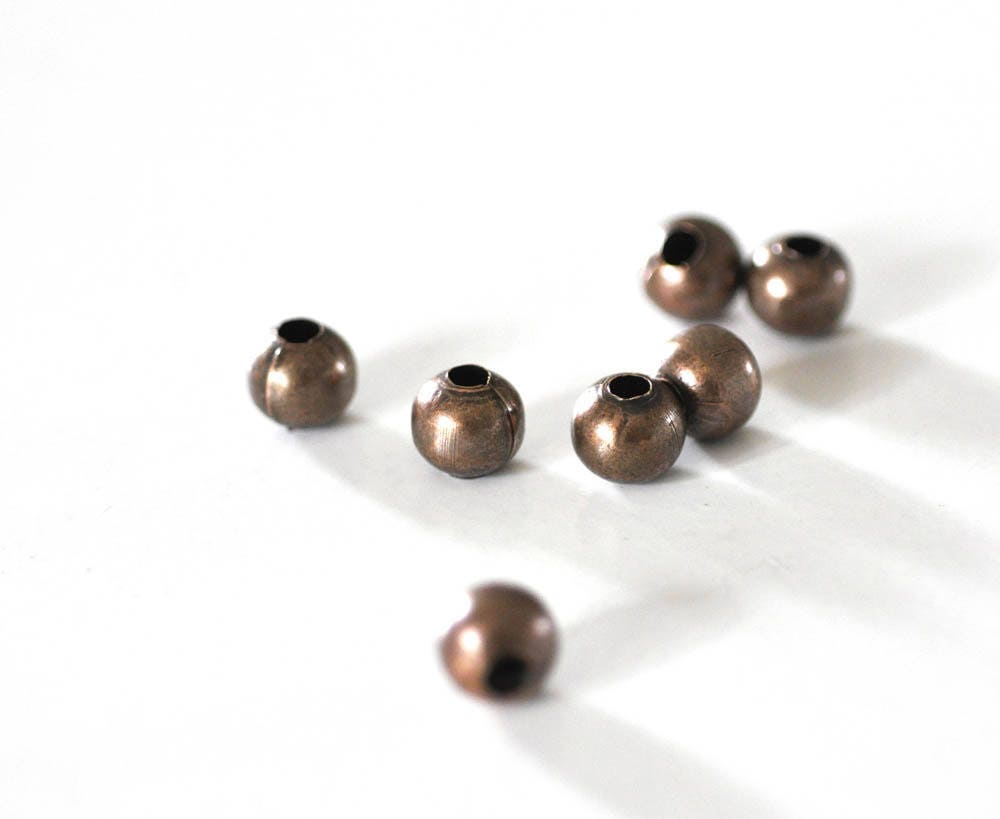 Gingerlily perles rondes cuivre intercalaires 10mm x10