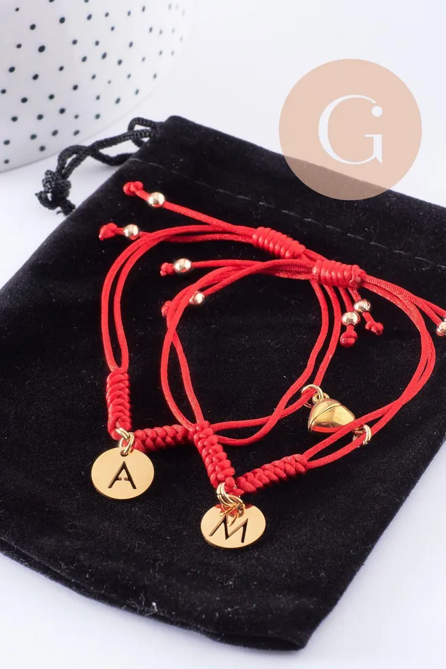 Gingerlily Perles G10121 duo bracelets aimantés cœur couple x1