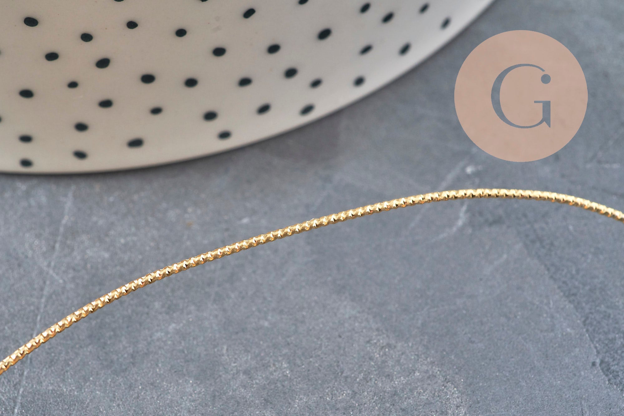 Gingerlily Cordons et fils G11243 fil cuivre doré 18K torsadé 1 mm