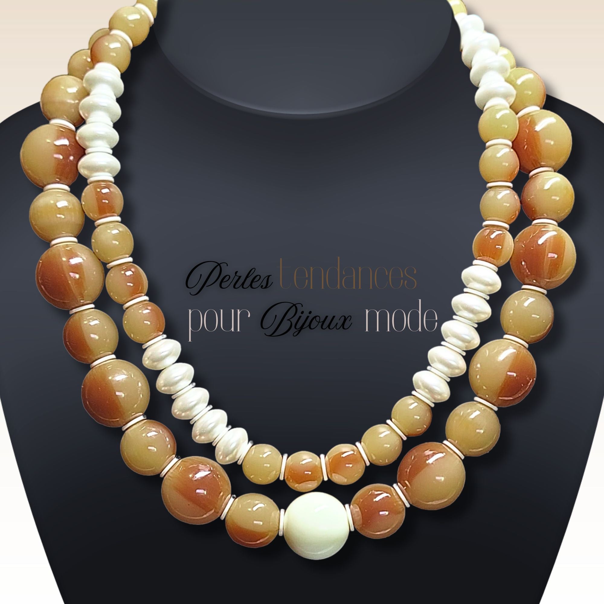 ARTSHOP Boules 12MM 219 perles acryliques Nude Caramel x20