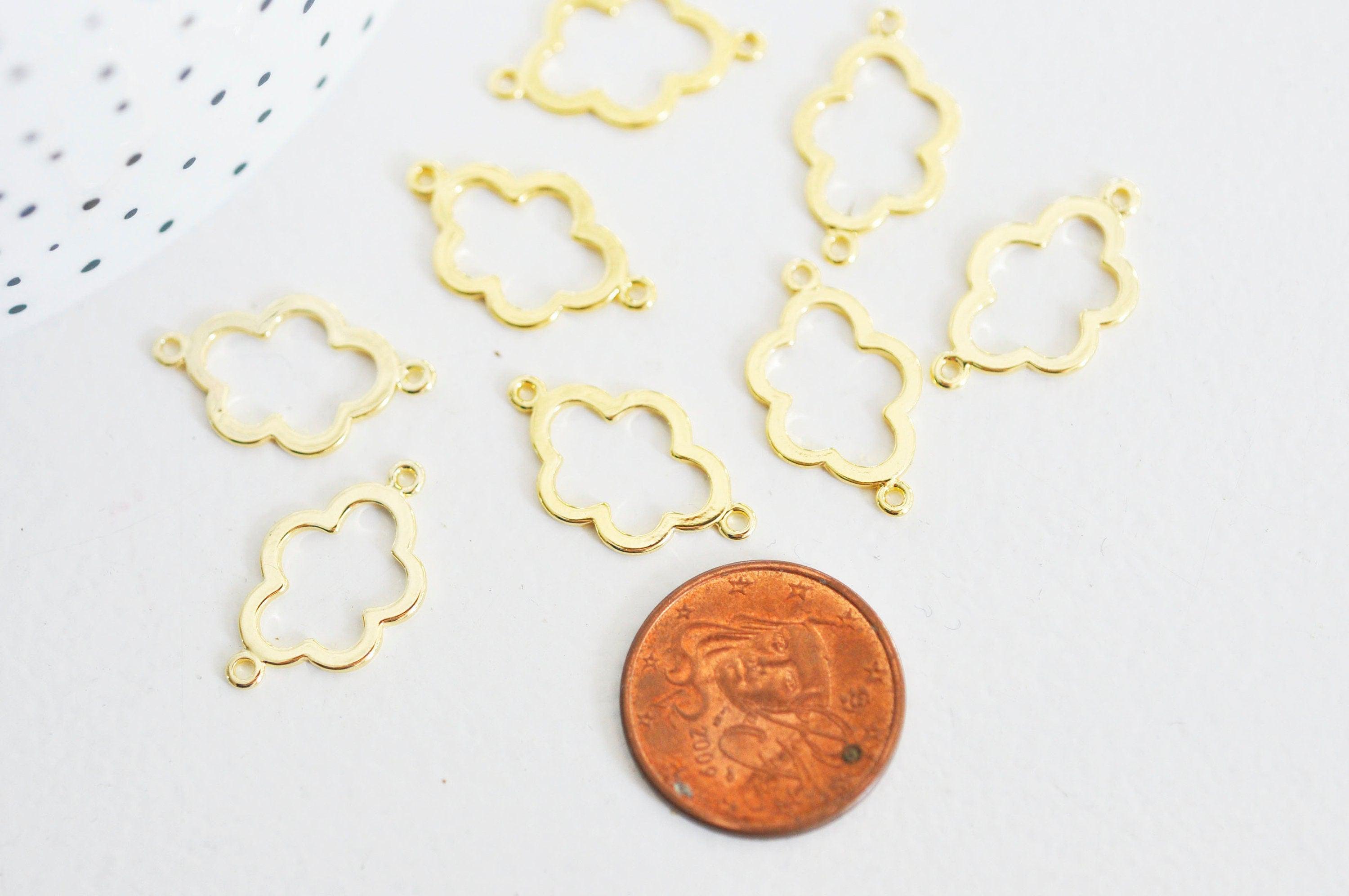 Gingerlily Pendentifs DIY Connecteur Nuage Doré 16K 16mm