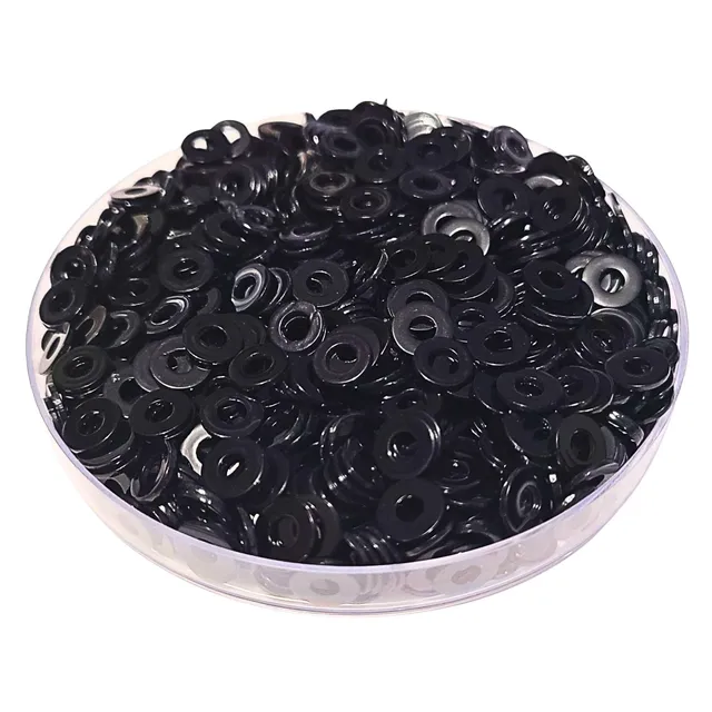 ARTSHOP Séparateurs Rondelles 8mm perle noir brillant x10