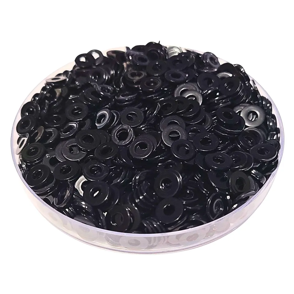 ARTSHOP Séparateurs Rondelles 8mm perle noir brillant x10