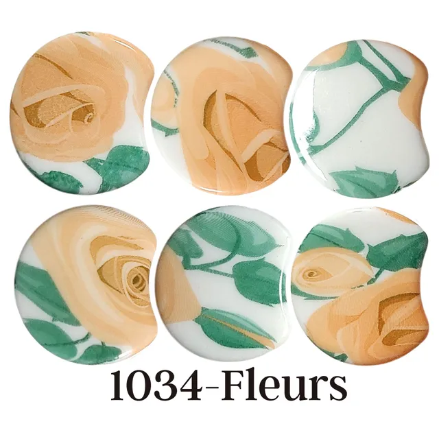 ARTSHOP MOON 1034 palet lune Fleurs perle résine x1 marbré