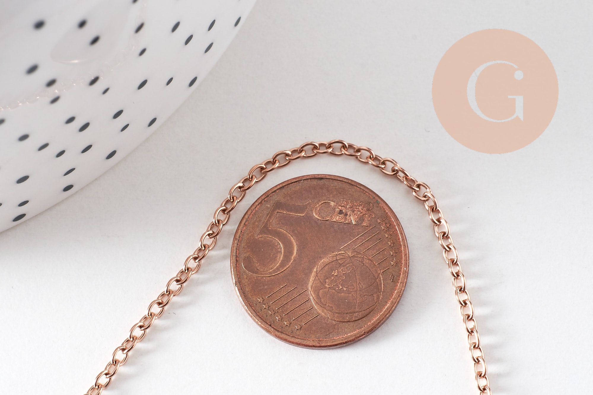Gingerlily G10612 chaîne collier or rose 45cm 1,9mm x1