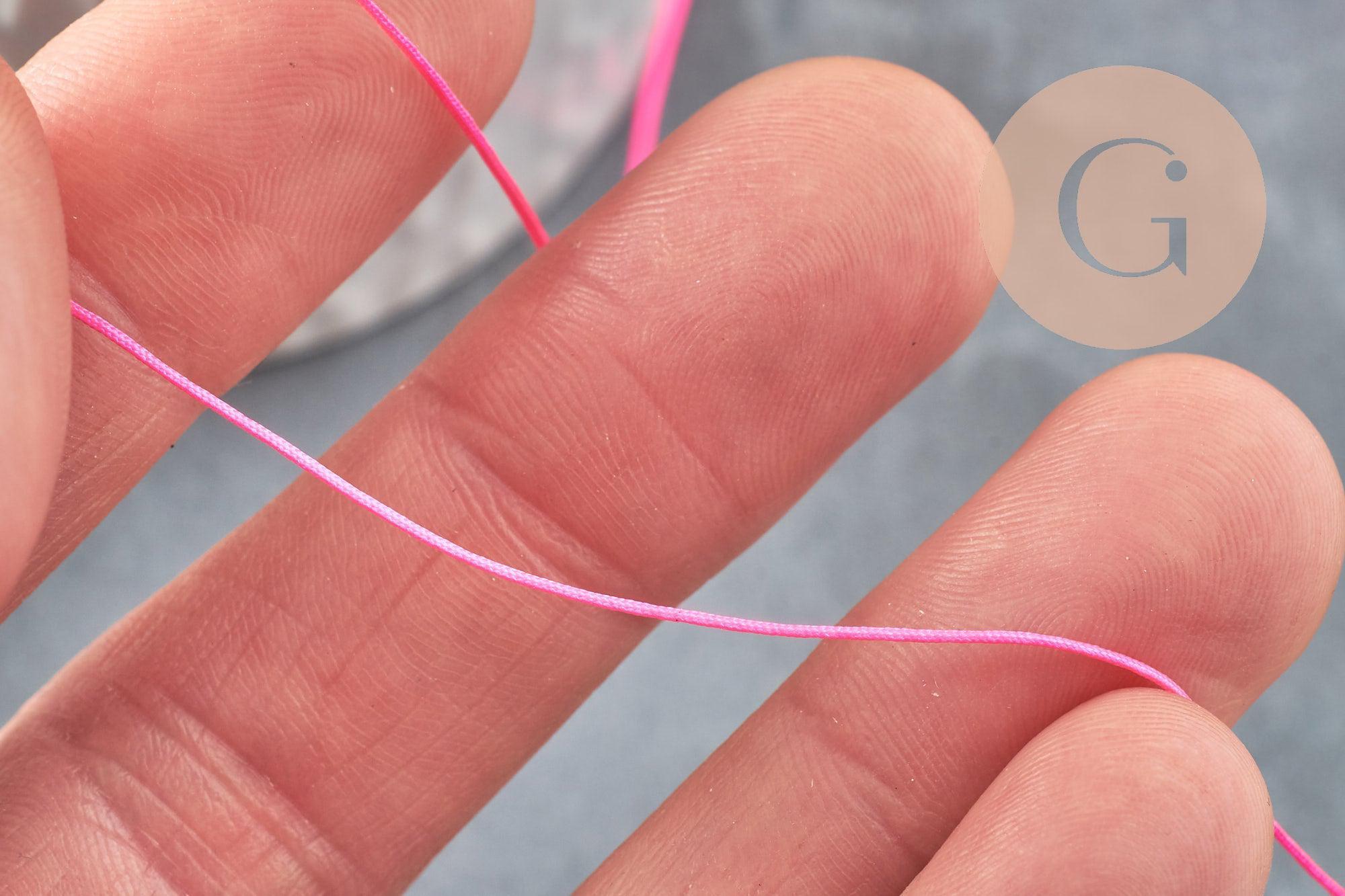 Gingerlily G9535 cordon fil de jade rose fluo 0,6 mm 1 m
