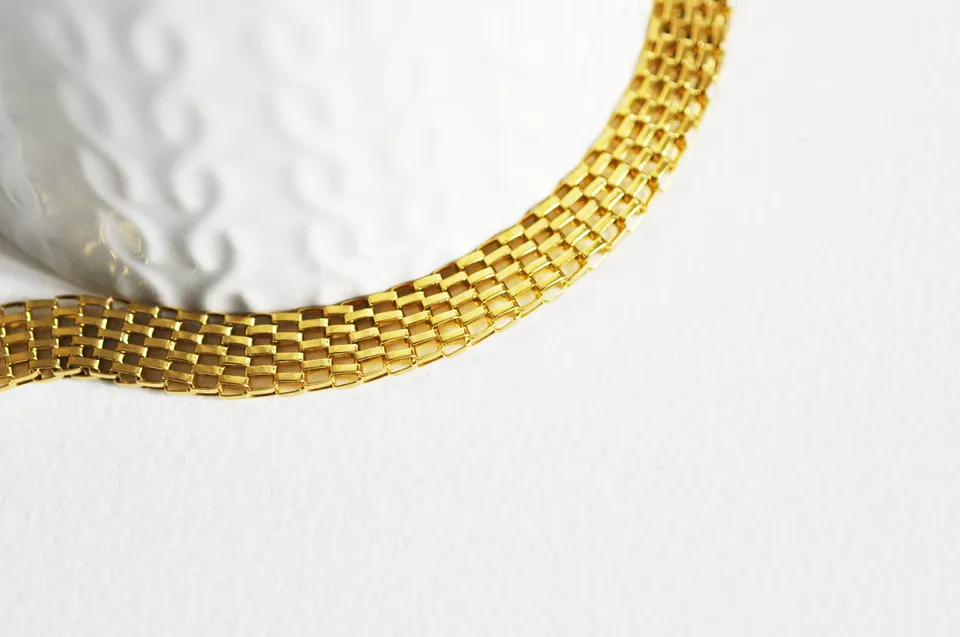 Gingerlily G354 bracelet maille doré 23cm sans nickel