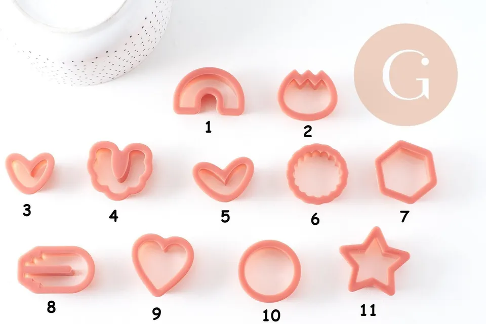 Gingerlily emporte-pièce pâte polymère 22-52mm forme 1