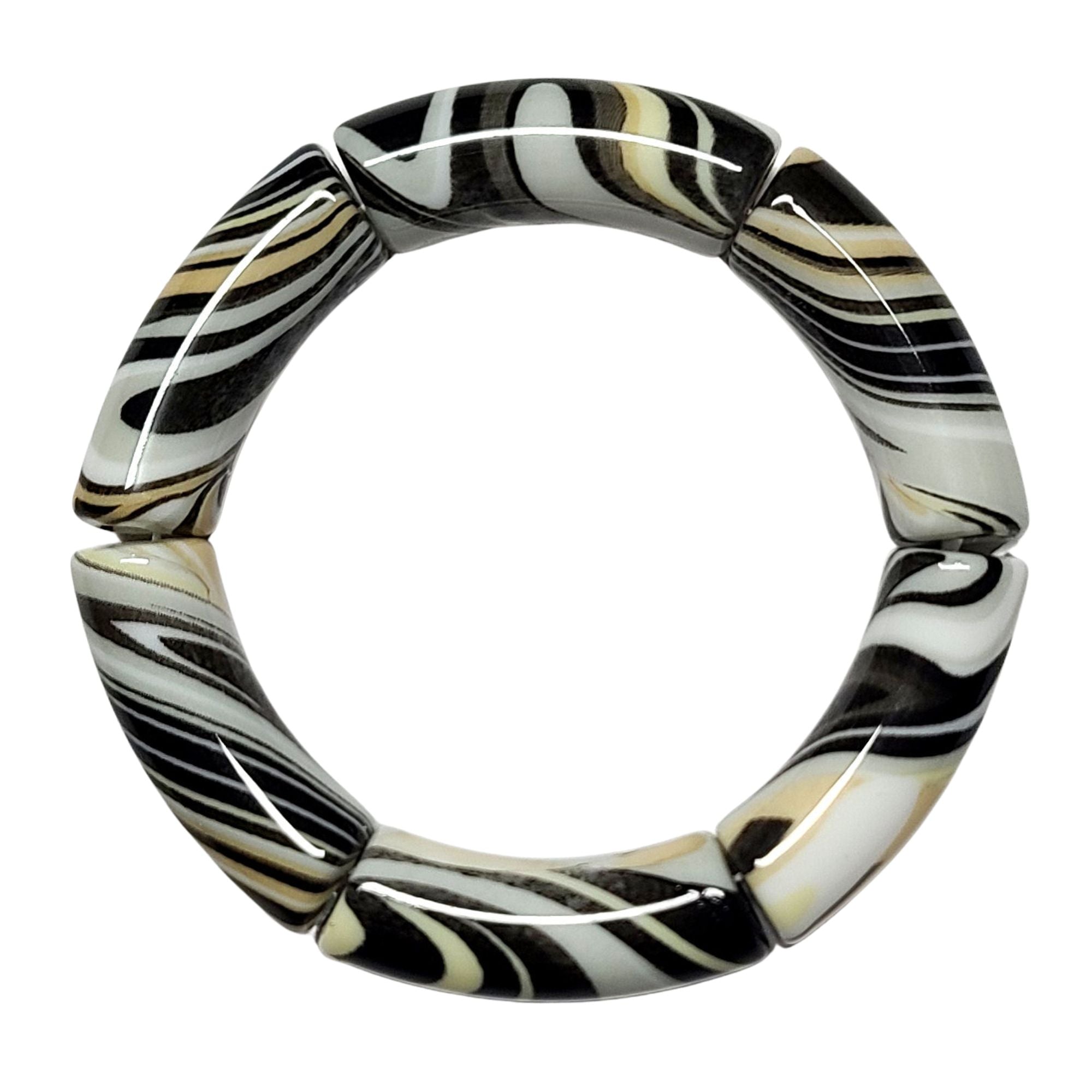 ARTSHOP Tubes DESIGN 1009 perle tube ondulé 12mm noir x1