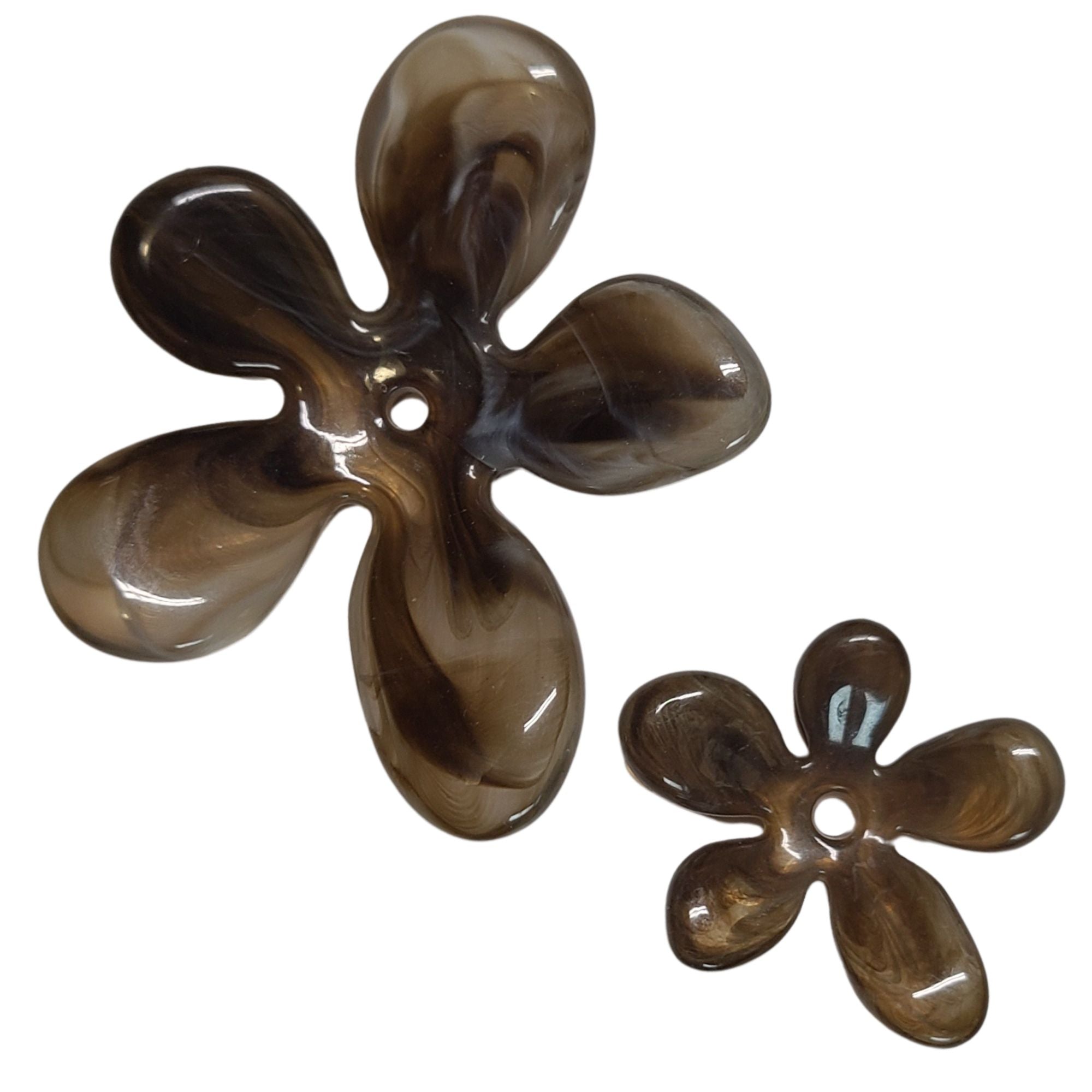 ARTSHOP Flower power 8 fleur sakura havane marbré petite x1