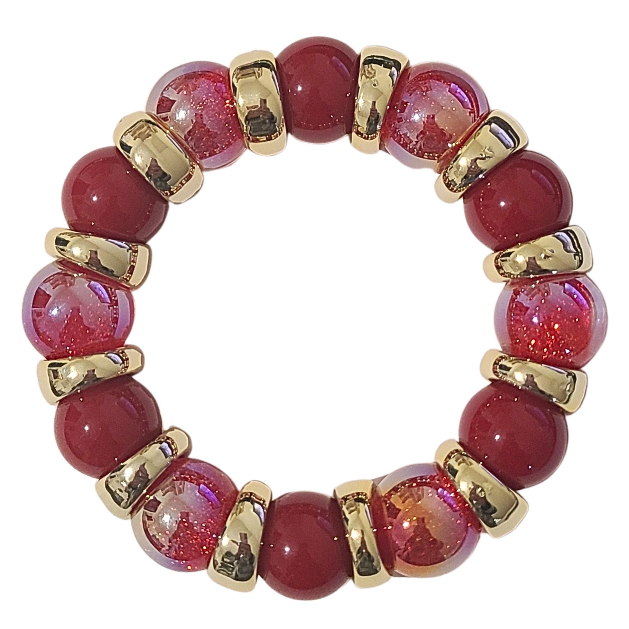 ARTSHOP Boules Glitters 270 Glitter perle x15 Cerise AB 16MM