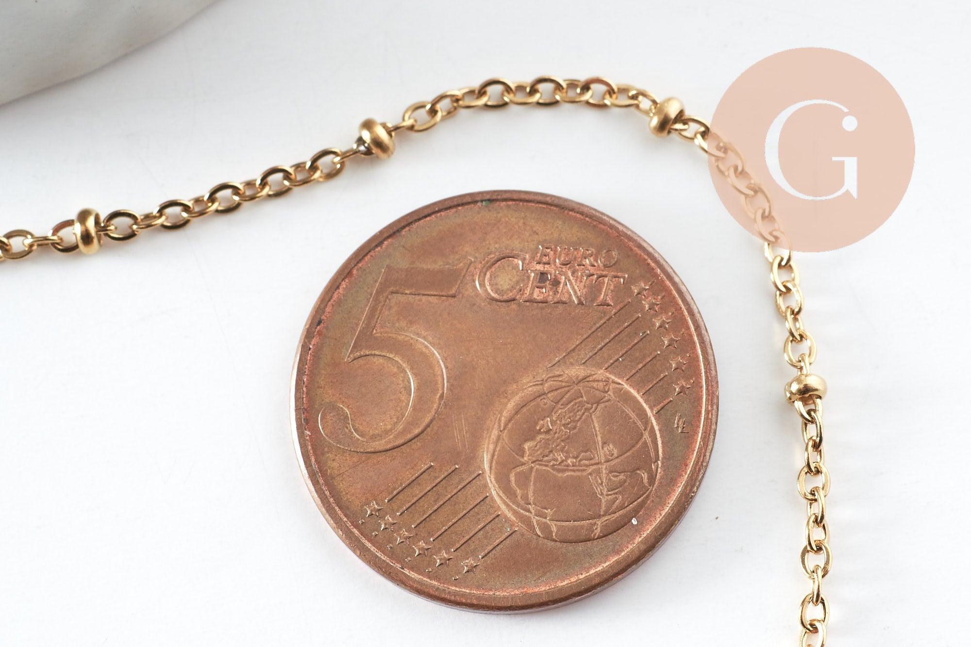 Gingerlily Chaînes Bracelet satellite acier doré 18,5cm x1