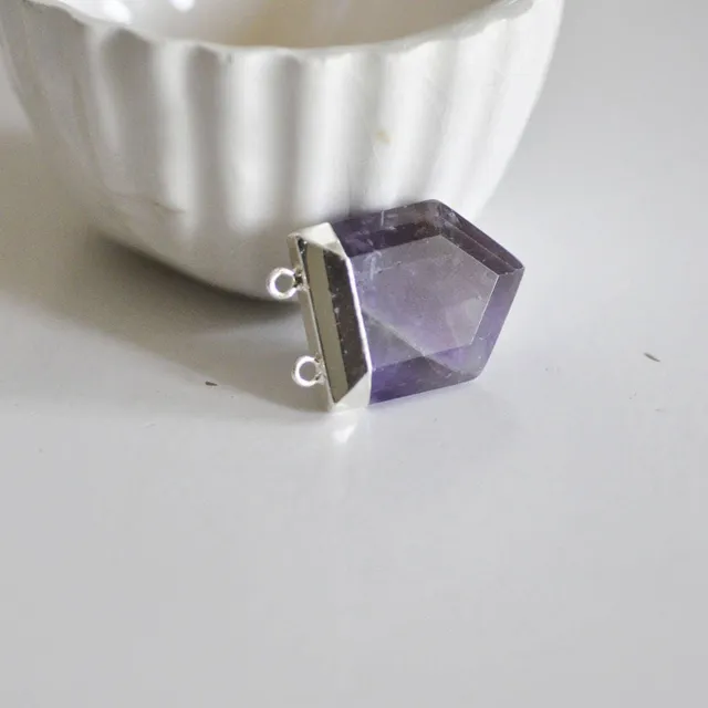 Gingerlily Pendentifs hexagone G586 pendentif pierre améthyste 33mm