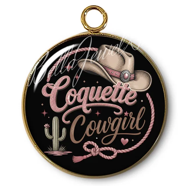 ARTSHOP Intemporel 100 pendentif Cowgirl doré 31mm x1