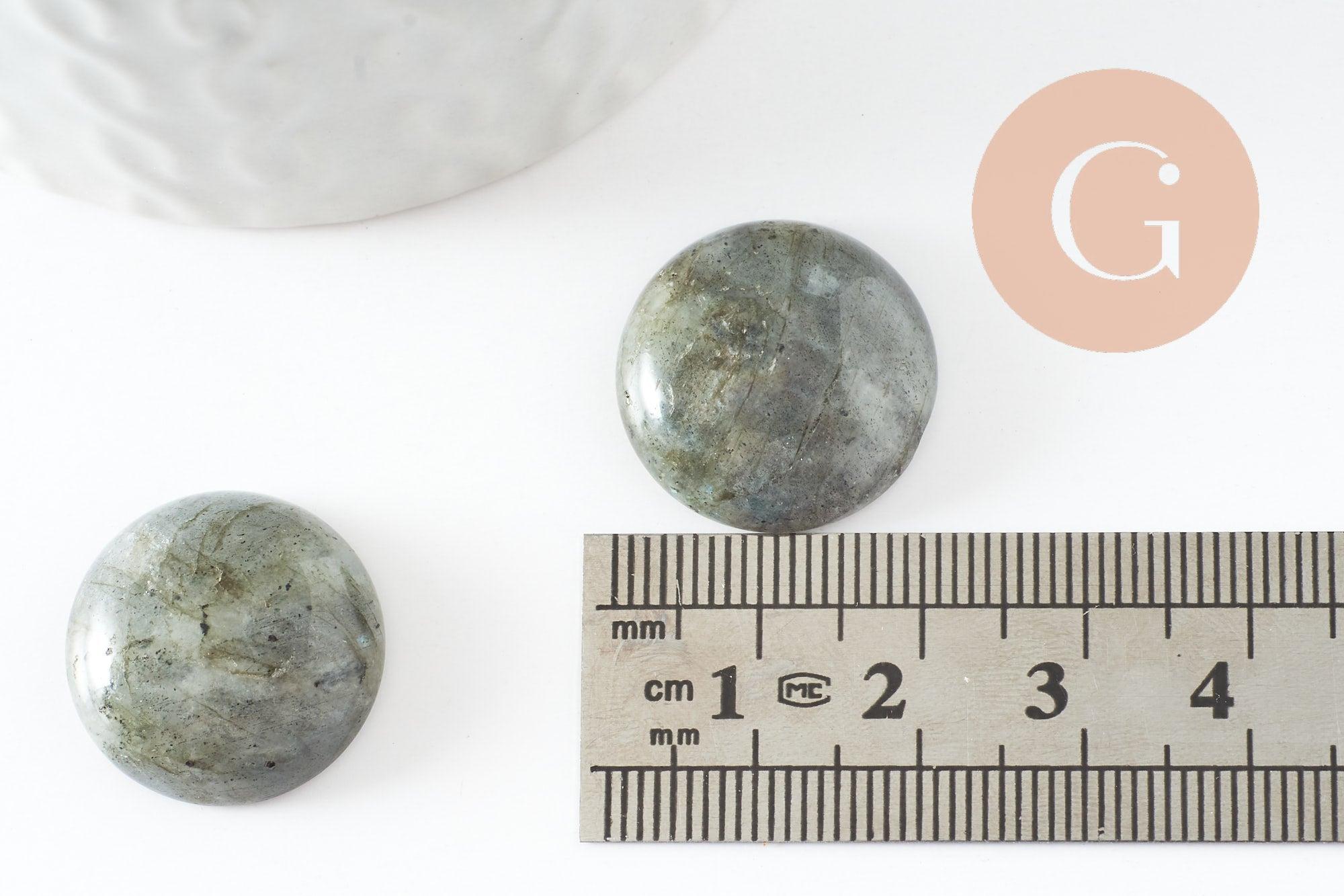 Gingerlily Labradorite G9614 cabochon rond 20mm x1 pierre naturelle