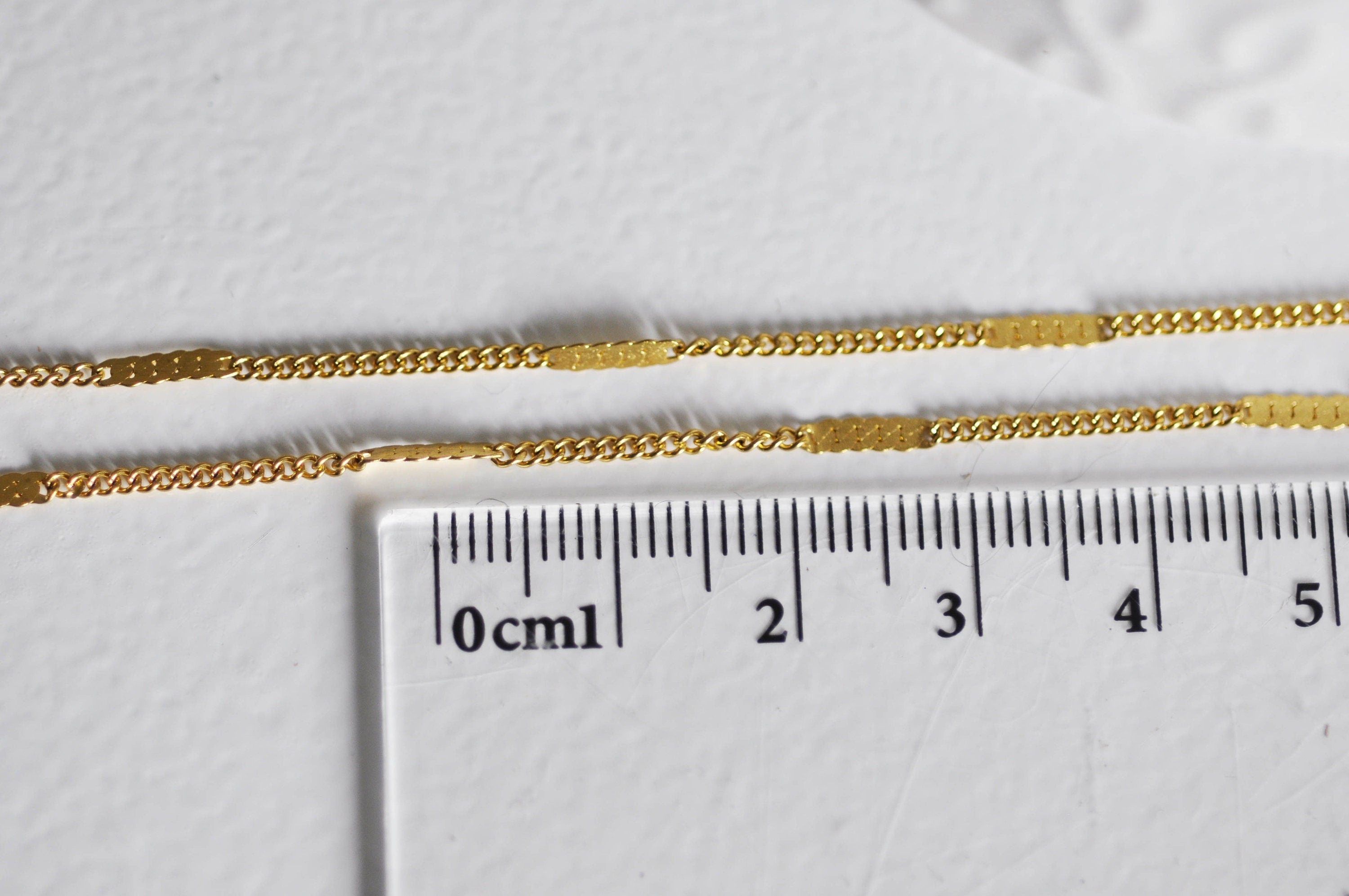 Gingerlily Apprêts G0644 chaîne fine dorée 14K 45cm 2mm