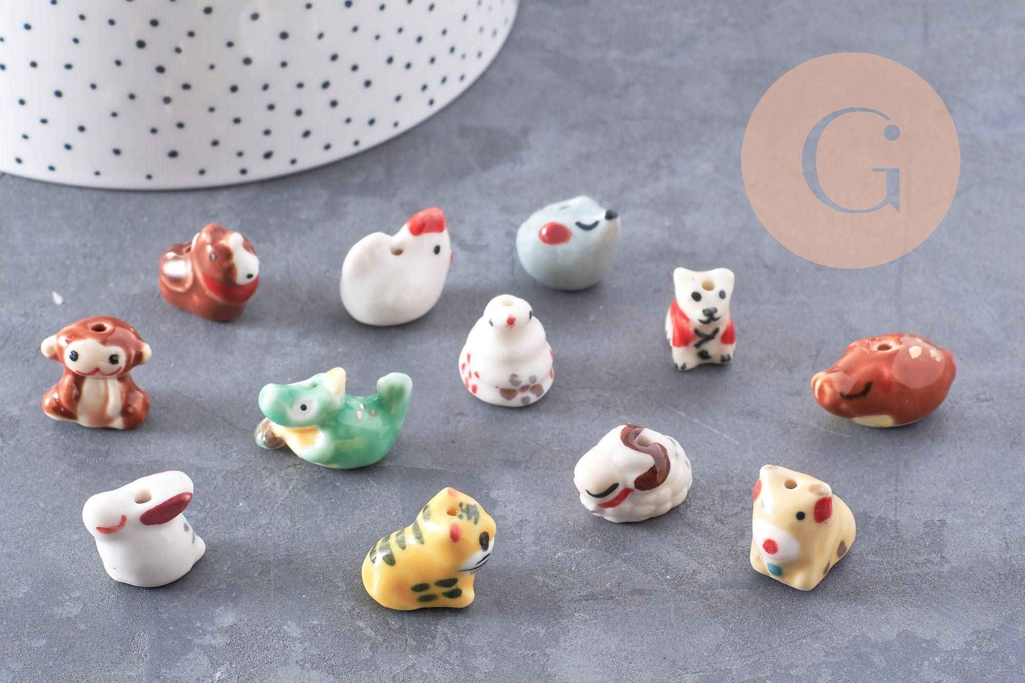 Gingerlily Perles G10243 perle porcelaine animal x1