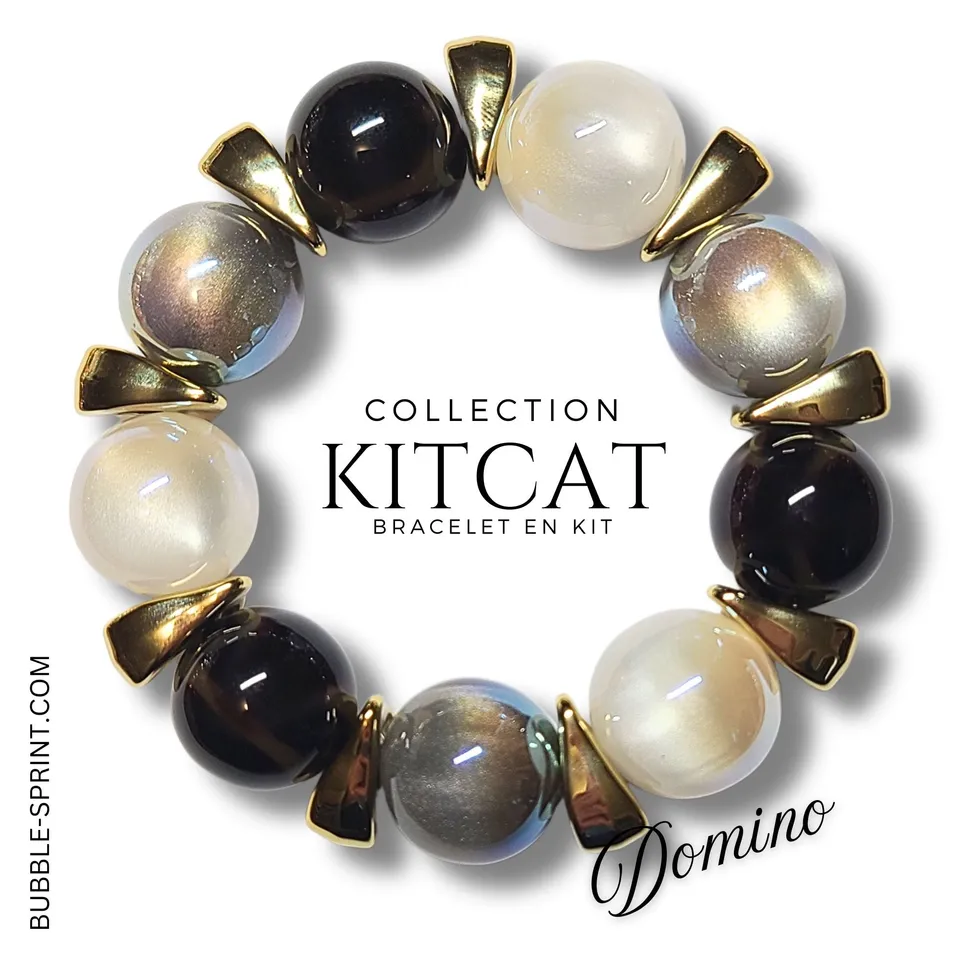 ARTSHOP Bijoux en KITS KITCAT bracelet domino kit complet