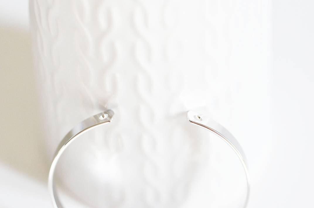 Gingerlily Accessoires Bracelet jonc réglable or blanc 56mm x1