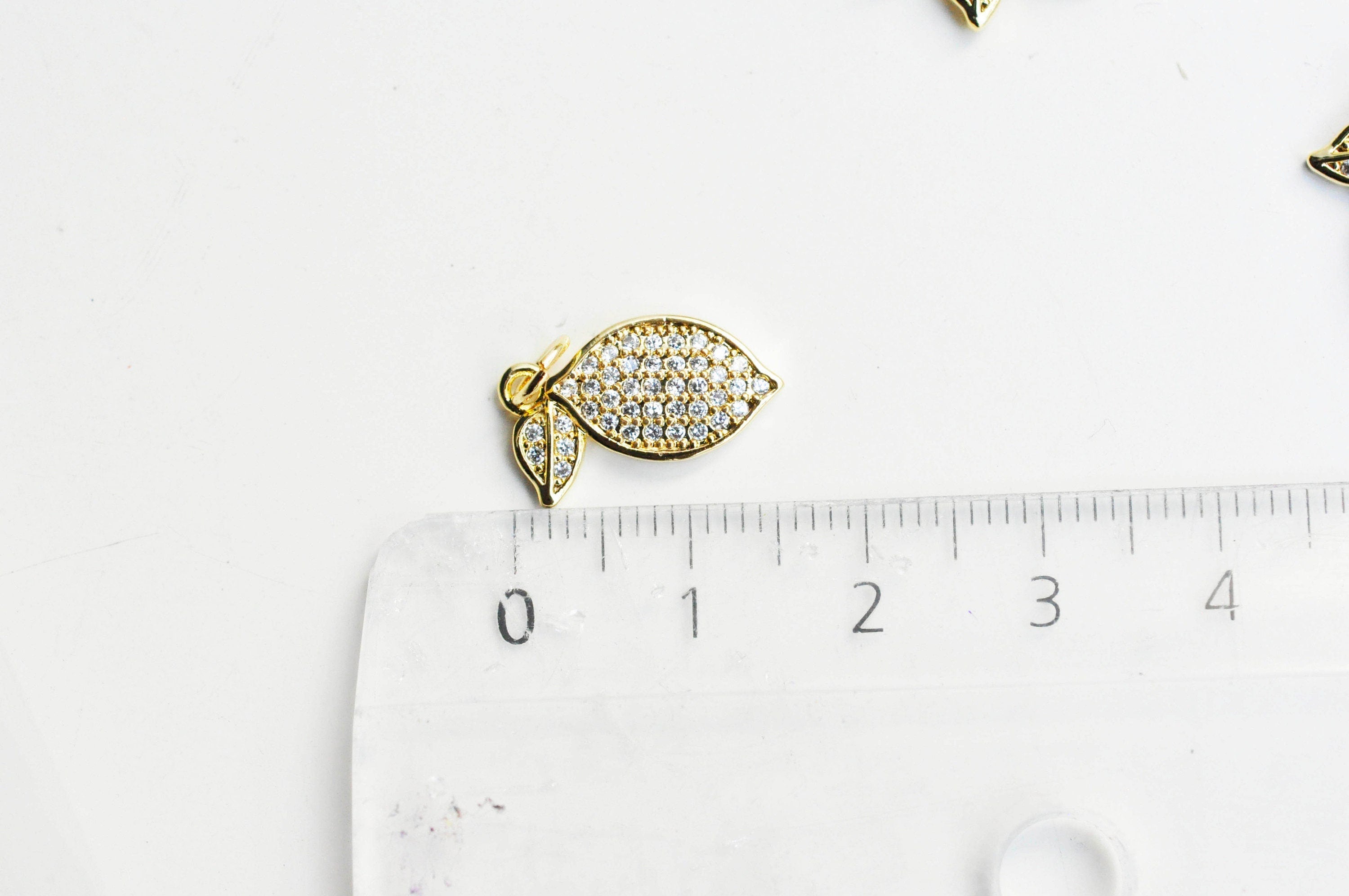 Gingerlily Pendentifs DIY G4530 pendentif citron doré 18K 16mm x1