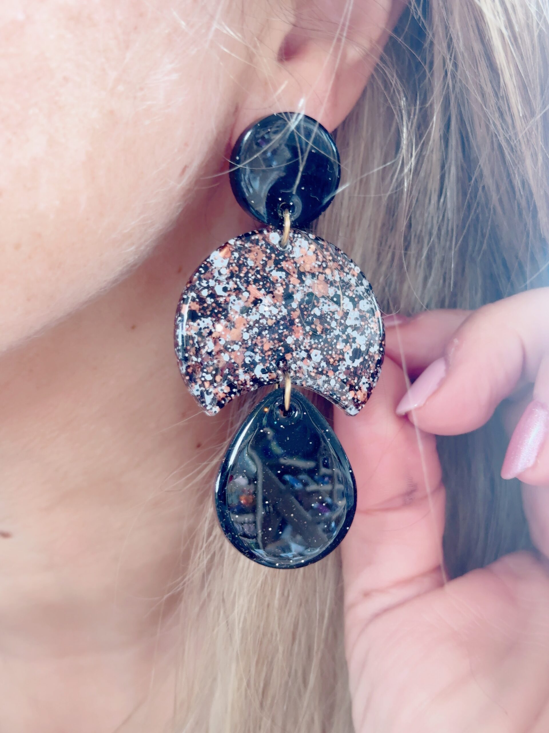 Little Hands Bijoux Trinity boucles d'oreilles Pêche Melba rosé