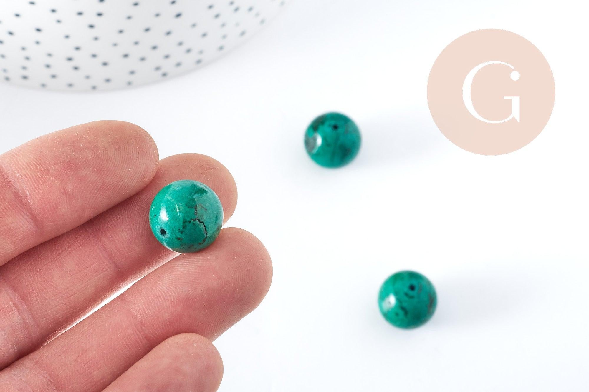 Gingerlily Perles G8286 howlite verte ronde 12mm x5