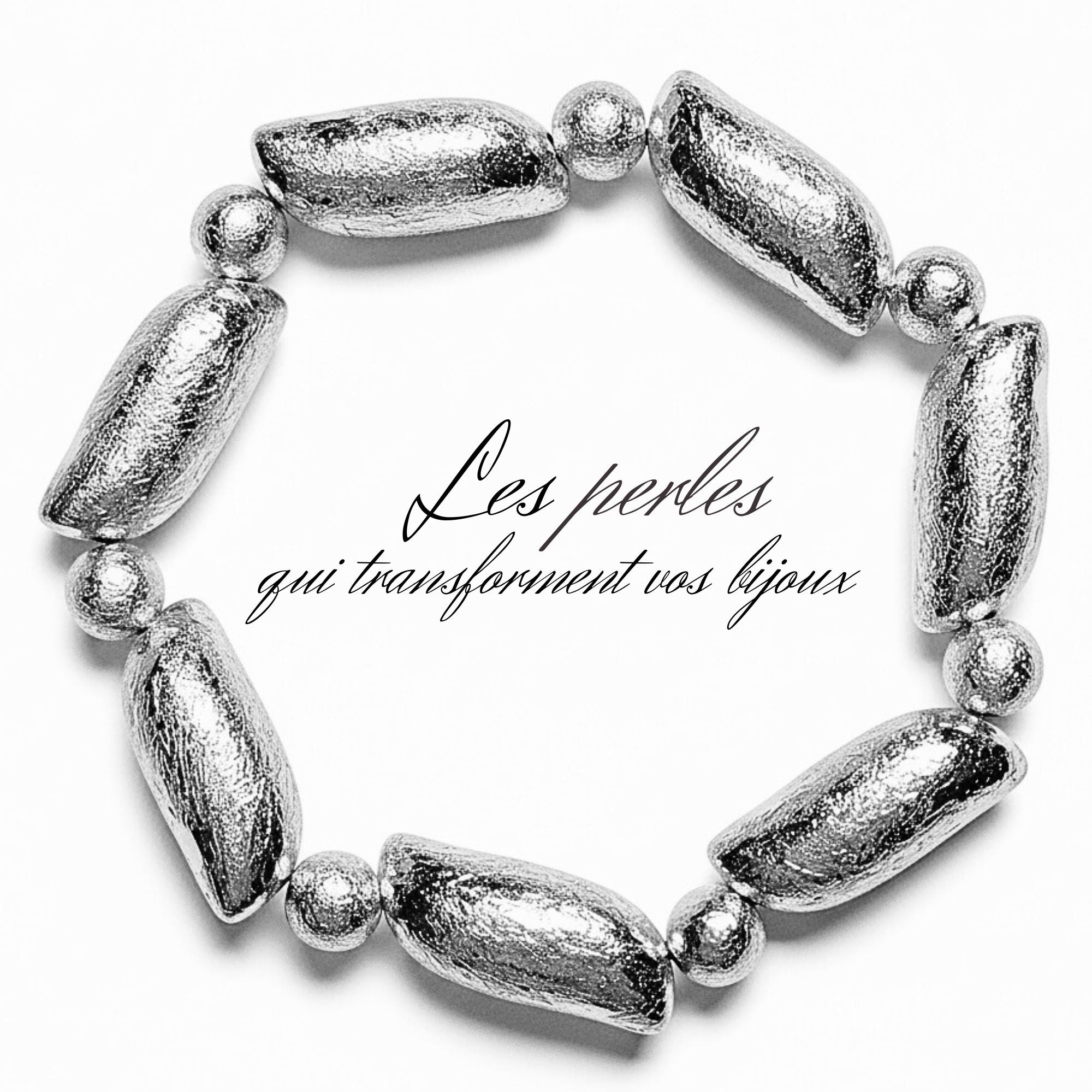 ARTSHOP CCB74A Perles Navettes Argent 25MM x10