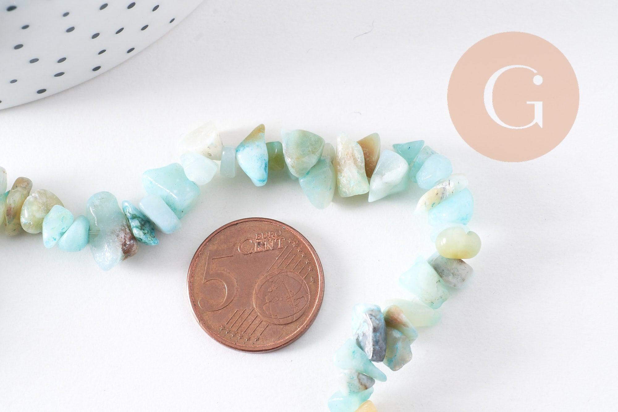 Gingerlily Perles pierre G10294 chips amazonite 5-8mm fil 76cm