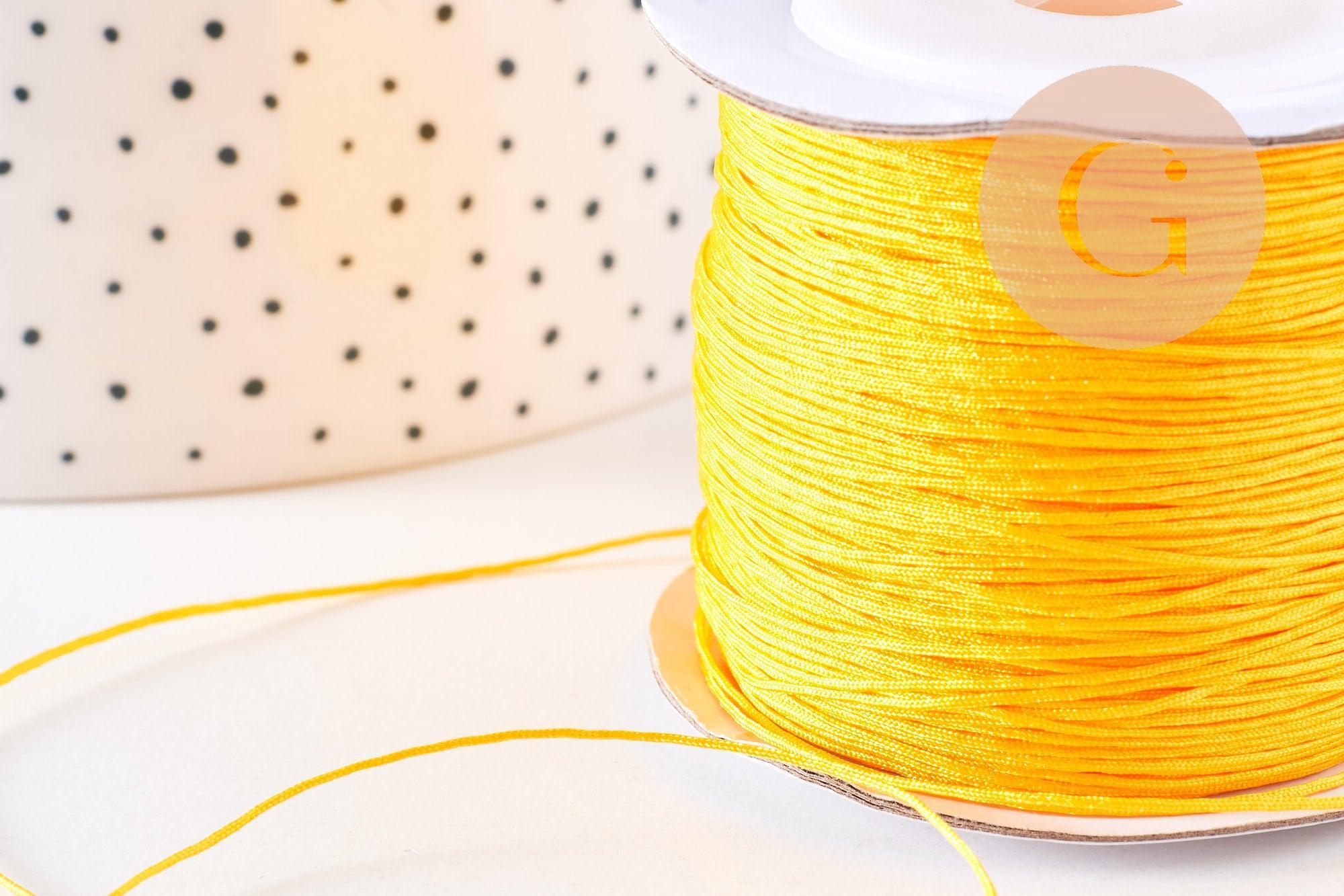 Gingerlily cordon tressé jaune doré polyester 0,6mm 1m