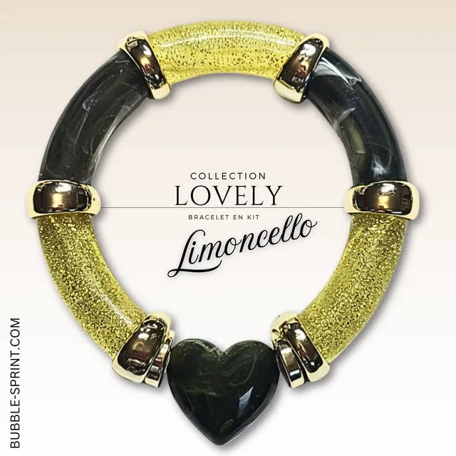 ARTSHOP Bijoux en KITS bracelet LOVELY kit bracelet Limoncello acrylique
