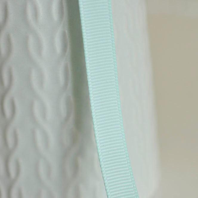 Gingerlily Ruban G533 gros grain bleu-vert clair 1cm 1 mètre