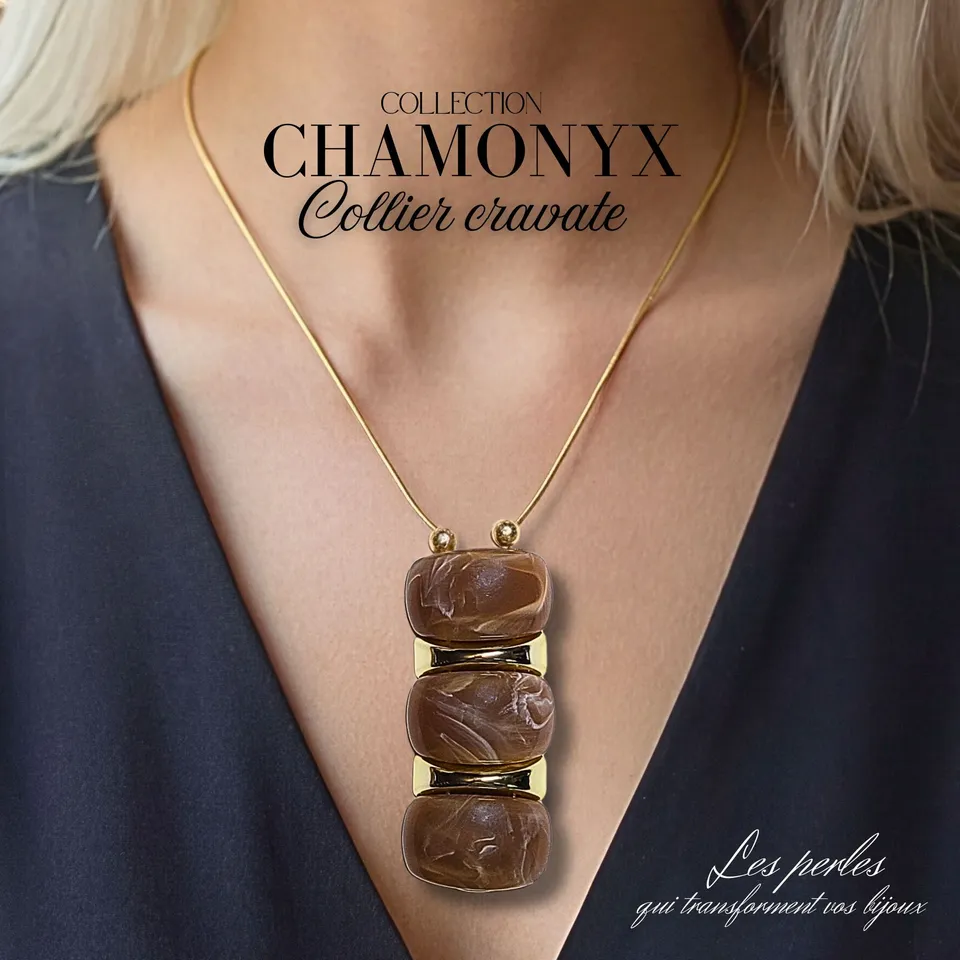 ARTSHOP CHAMONYX kit collier mocha cordon 70 cm