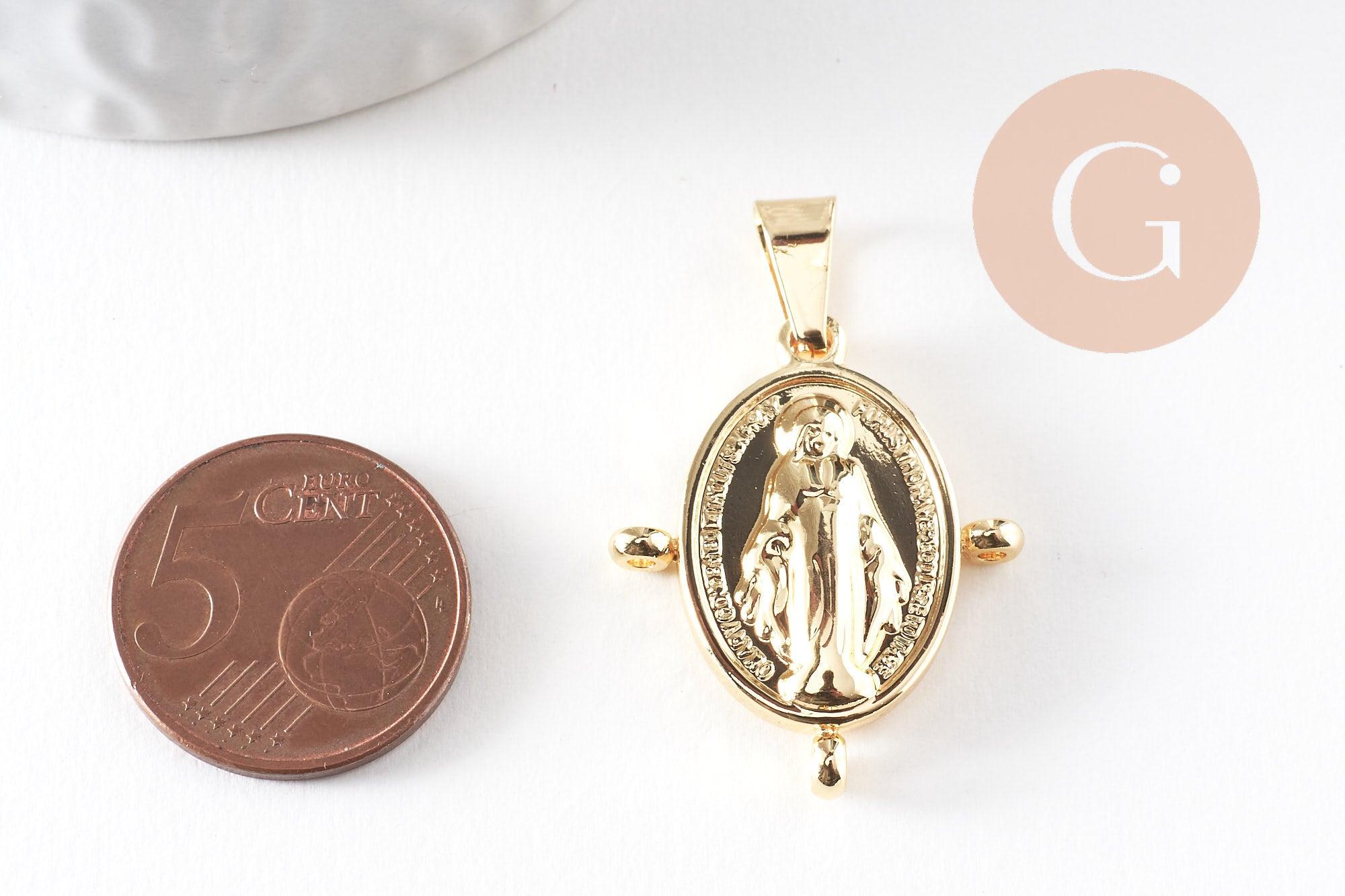 Gingerlily G9937 pendentif vierge acier doré 30mm