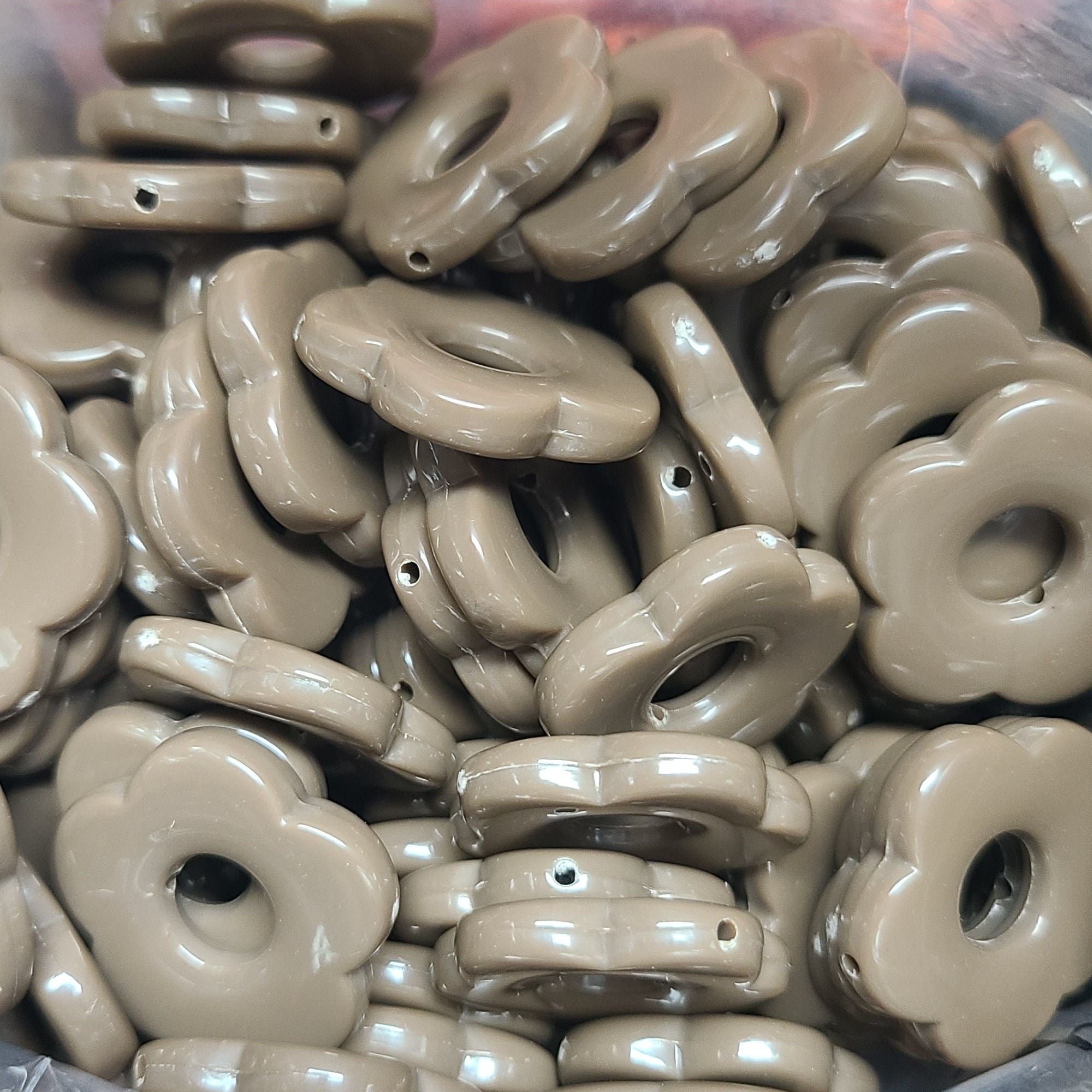 Artshop Flower Power 53 fleur capucine taupe 27mm x1