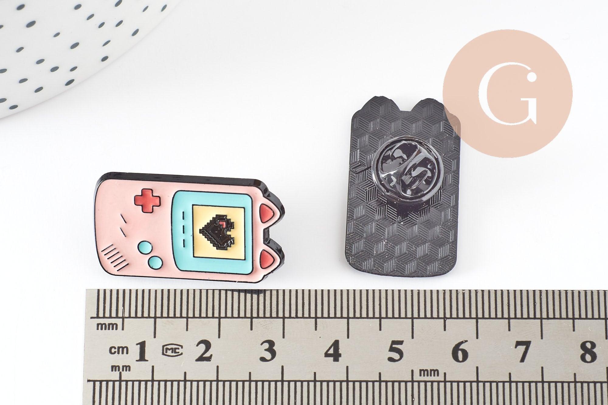 Gingerlily Broches G9311 pins console jeux vidéo doré rose 30mm