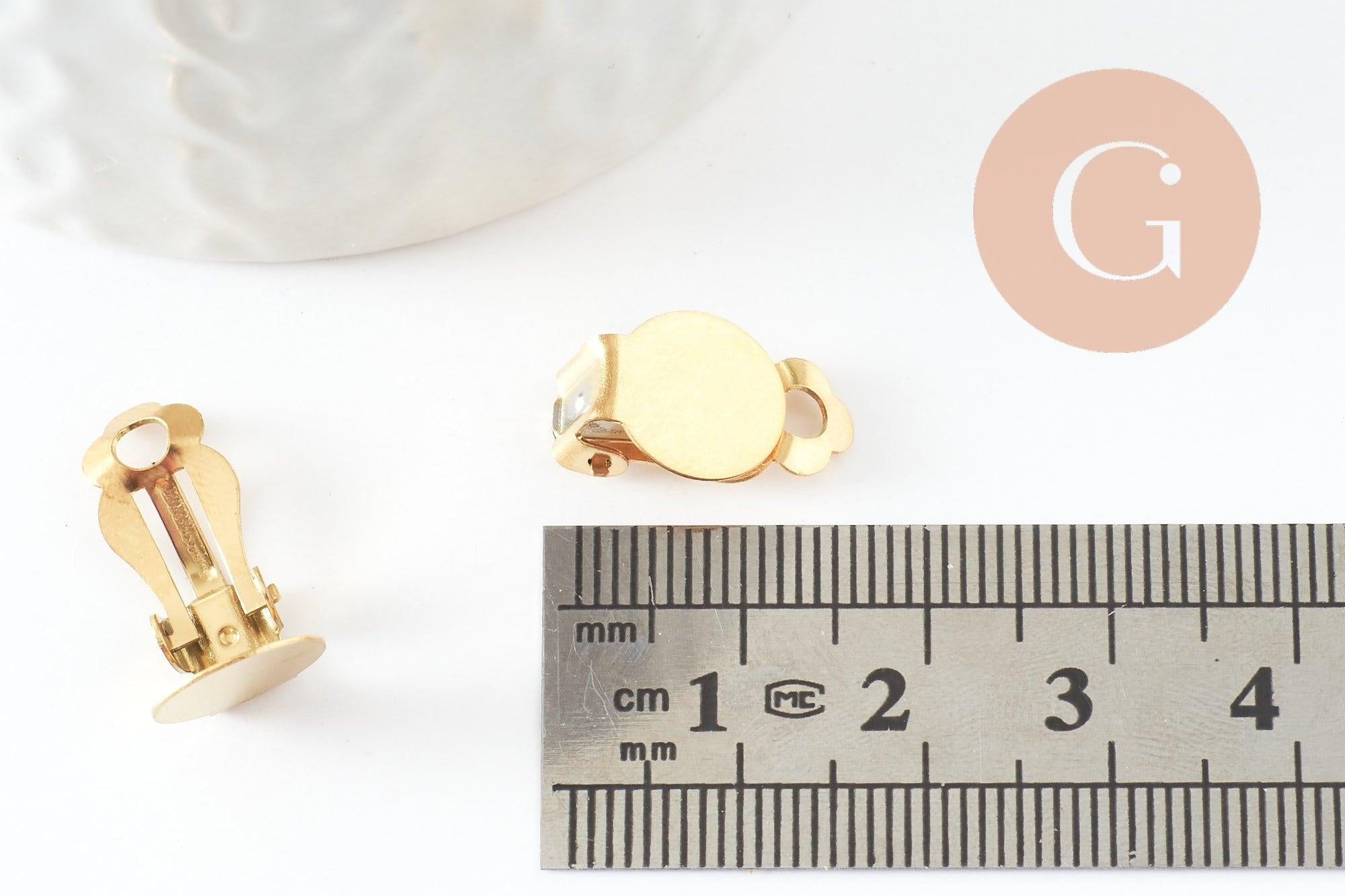 Gingerlily Apprêts Supports clip G9691 acier doré 18 mm x10