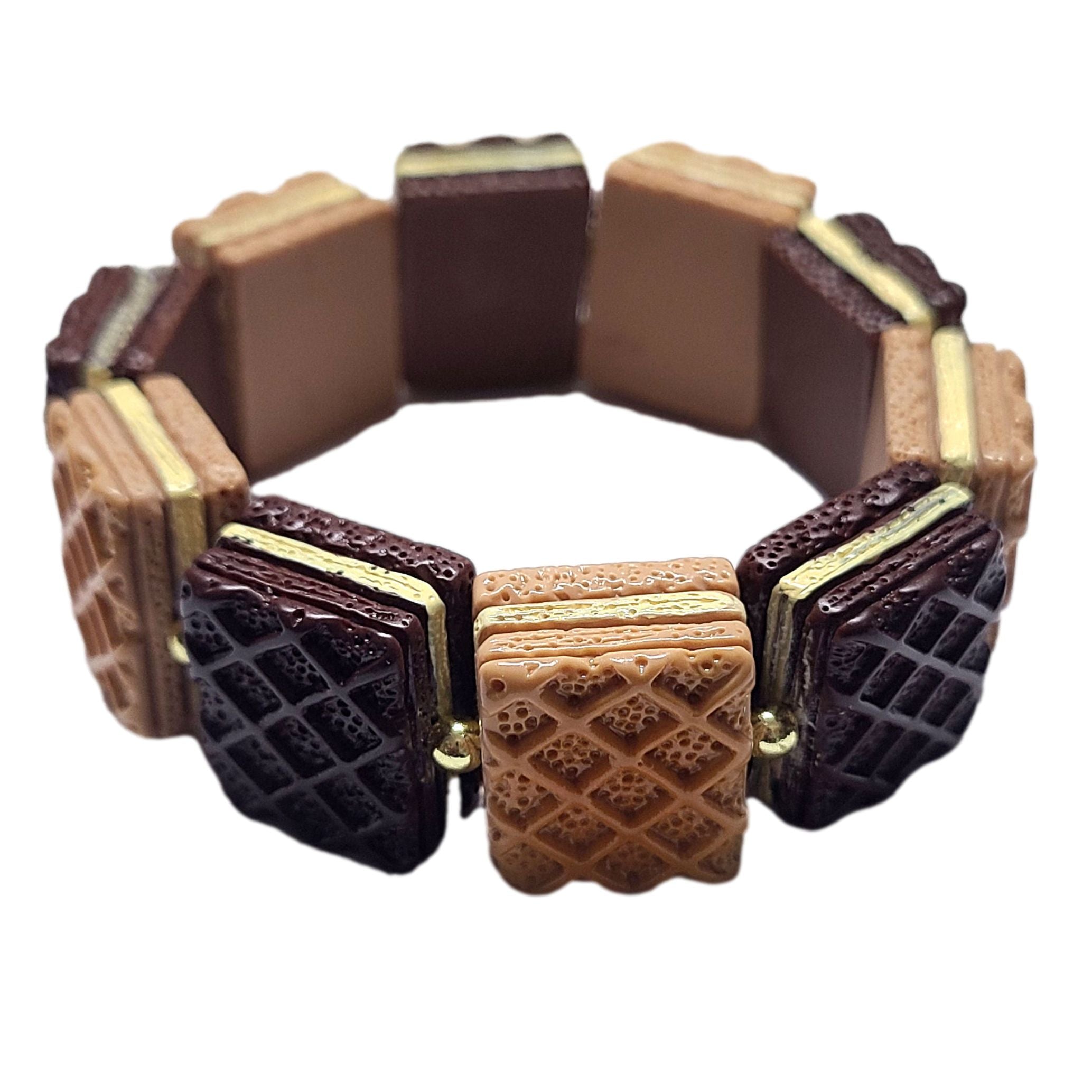 ARTSHOP Bijoux en KITS bracelet gaufrettes Choco/caramel