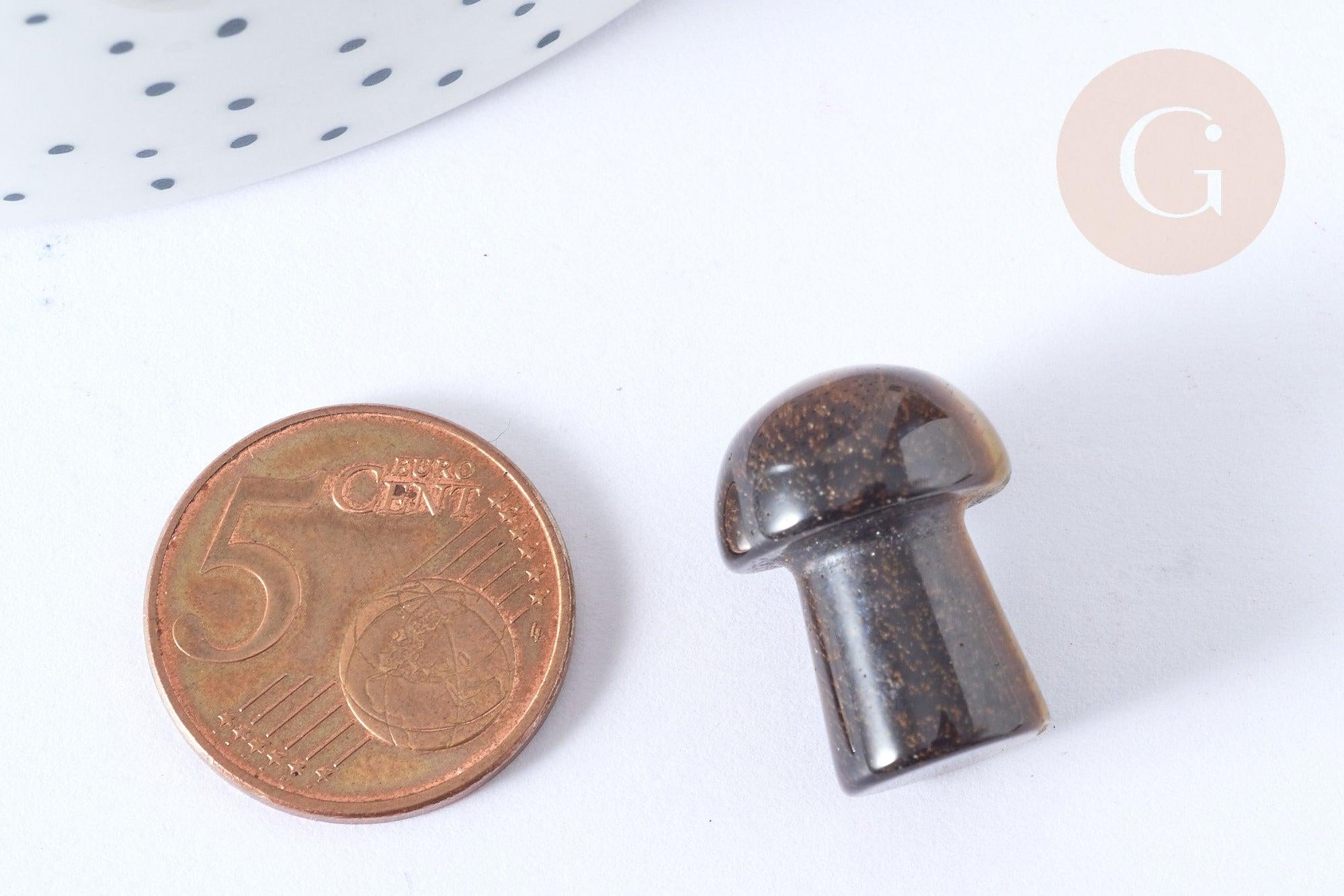 Gingerlily Perles G7552 champignon massage oeil de tigre 20mm