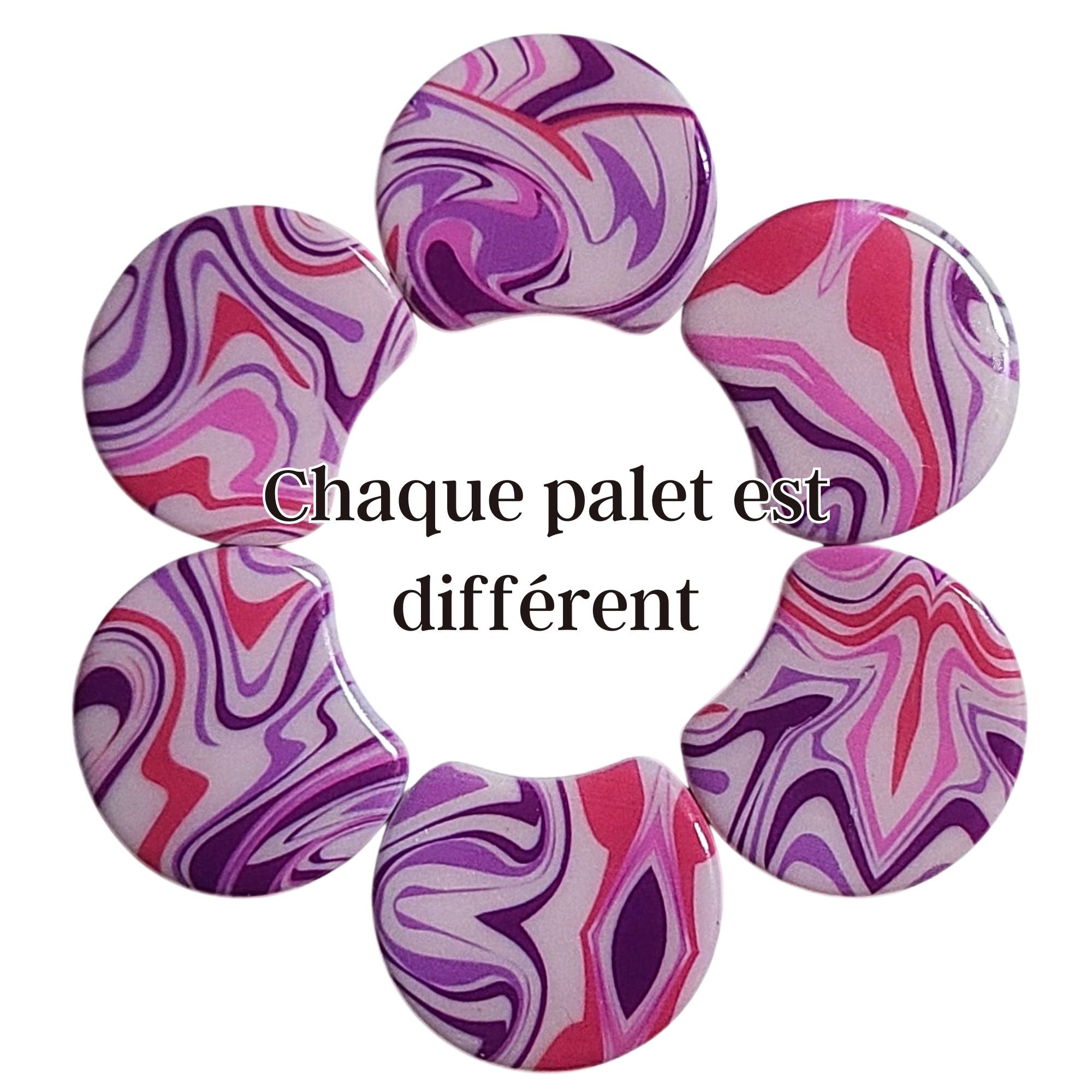 ARTSHOP Palets LUNE MOON 1013B Ondulé x1 Palet Résine