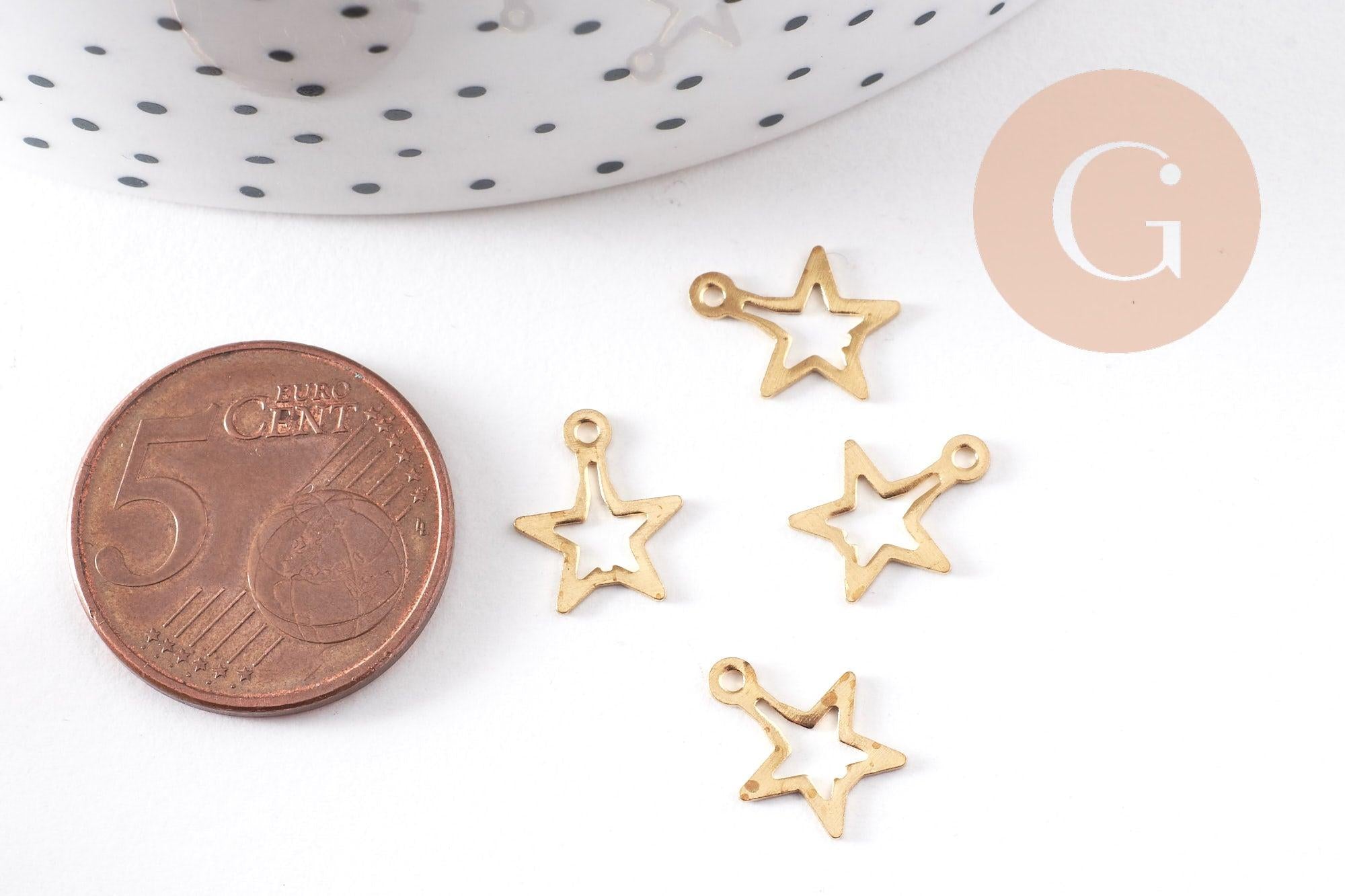 Gingerlily Pendentifs G10145 breloque étoile laiton 12mm x5