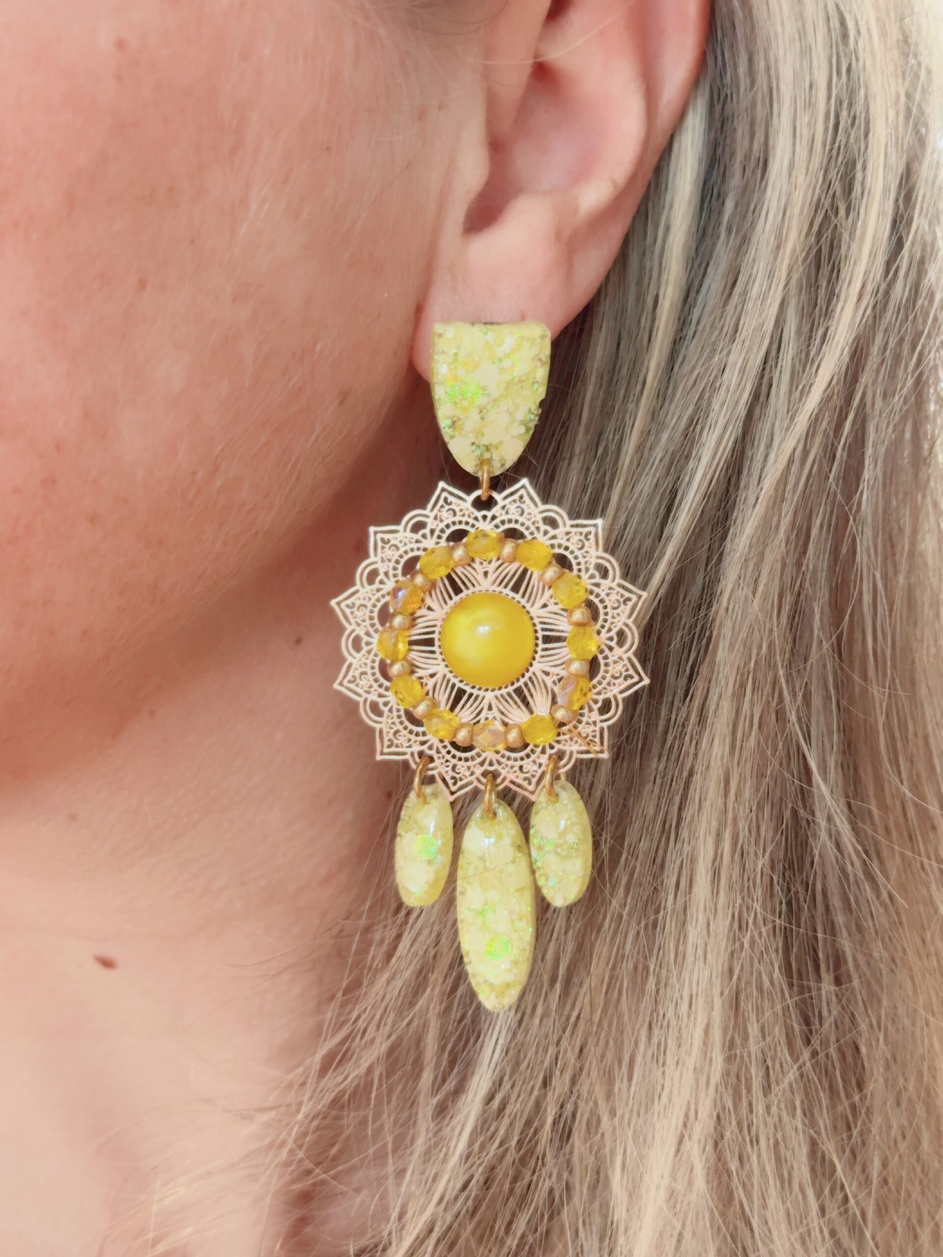 Little Hands Bijoux Elia boucles d'oreilles Lemon Fizz jaune