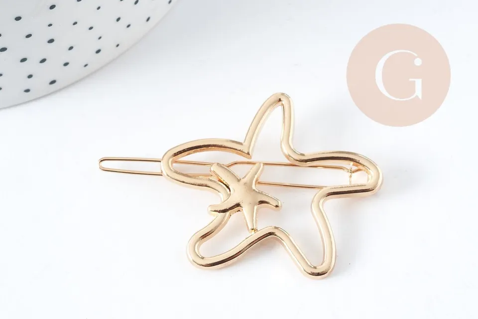 Gingerlily Accessoires Support barrette G9097 étoiles dorée 48mm x1