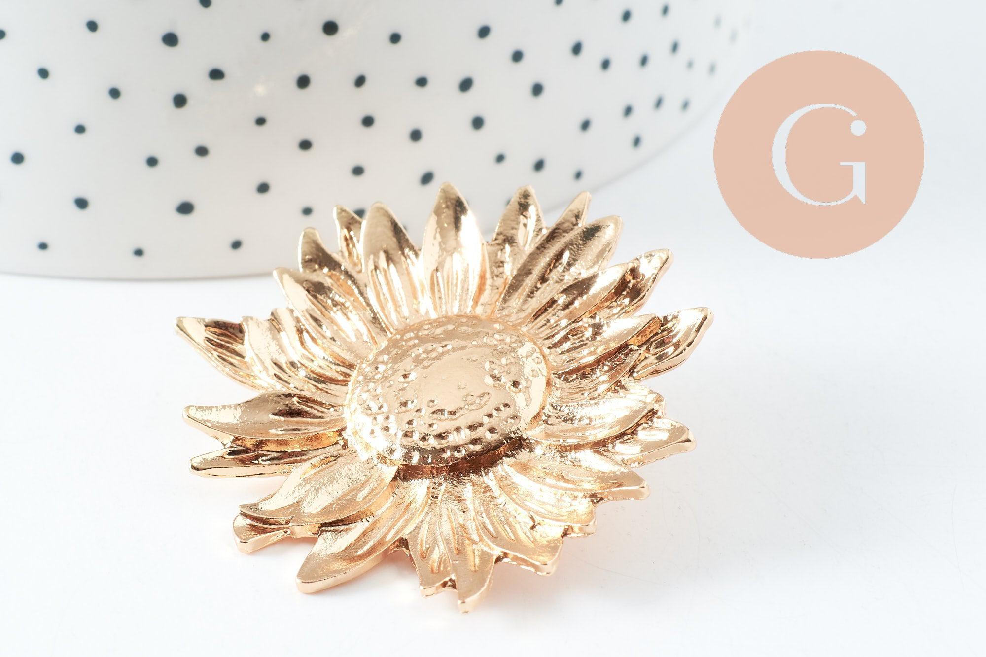 Gingerlily tournesol XXL boucles d’oreilles platine 50mm paire